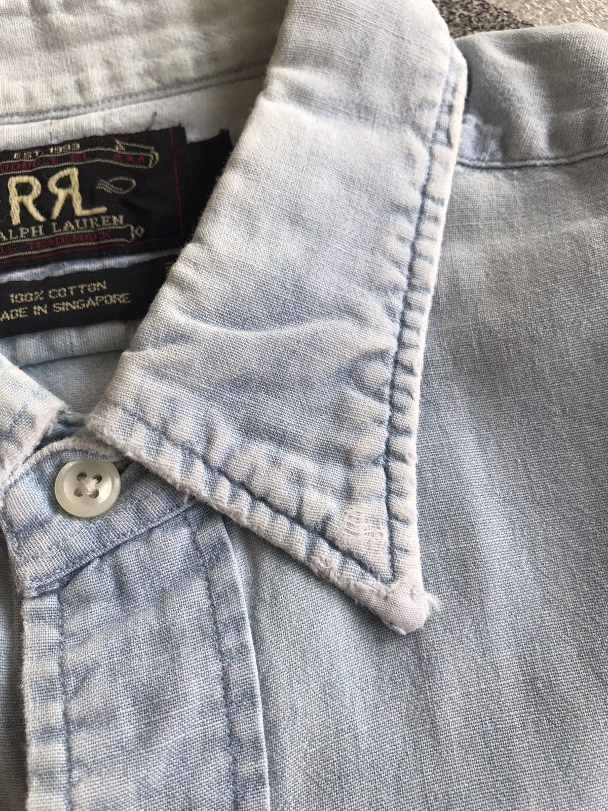 RRL Ralph Lauren Vintage Worn RRL double RL Shirts Size US XL / EU 56 / 4 - 7 Thumbnail
