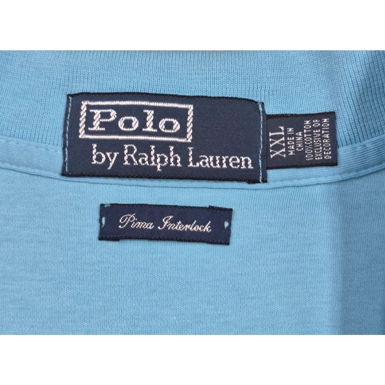 Polo Ralph Lauren Polo Ralph Lauren Polo Shirt Mens 2XL Blue Pima Interlock Solid Knit Casual Shirt Size US XXL / EU 58 / 5 - 5 Thumbnail