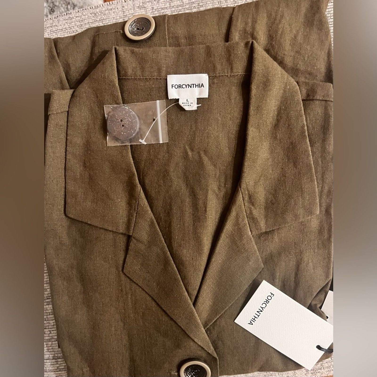 Other 🎉LAST PIECE🎉FORCYNTHIA Linen Blend Dress With Pockets Size M / US 6-8 / IT 42-44 - 3 Thumbnail