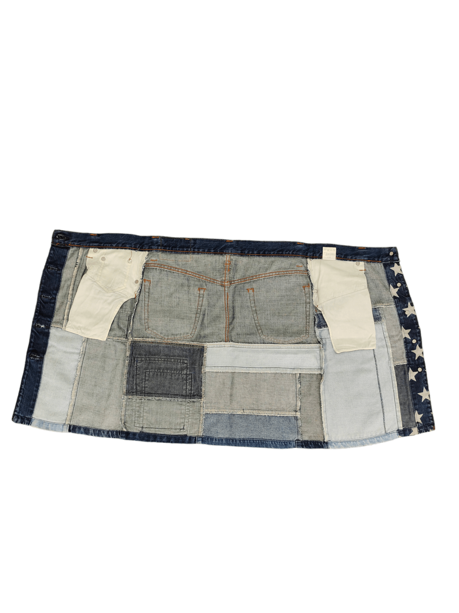 Hysteric Glamour Vintage 90s Hysteric Glamour Patchwork Denim Skirt Size 30" / US 8 / IT 44 - 8 Thumbnail