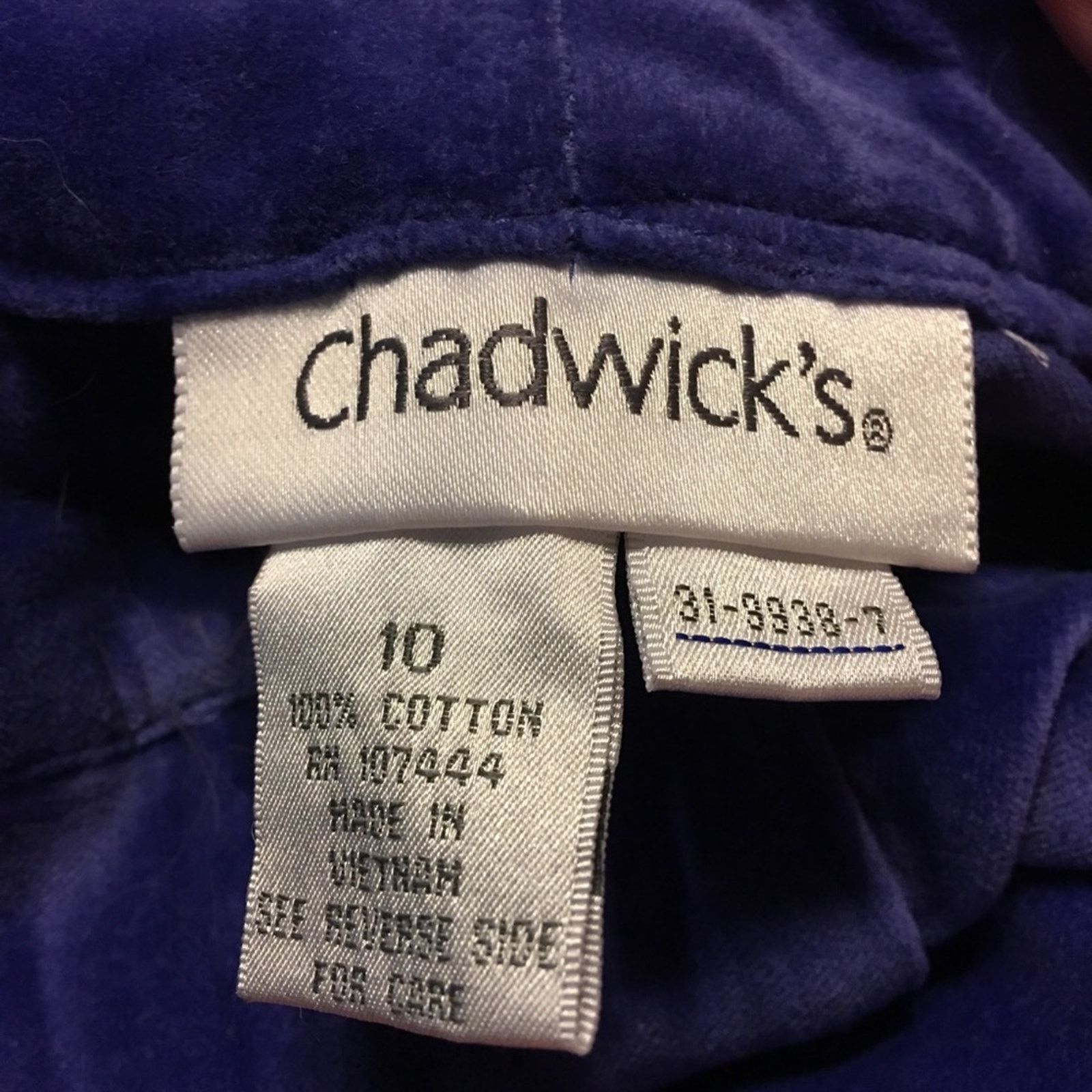 Other Chadwick’s Blue Velvet Jeans NWOT 10 Size 32" / US 10 / IT 46 - 7 Thumbnail