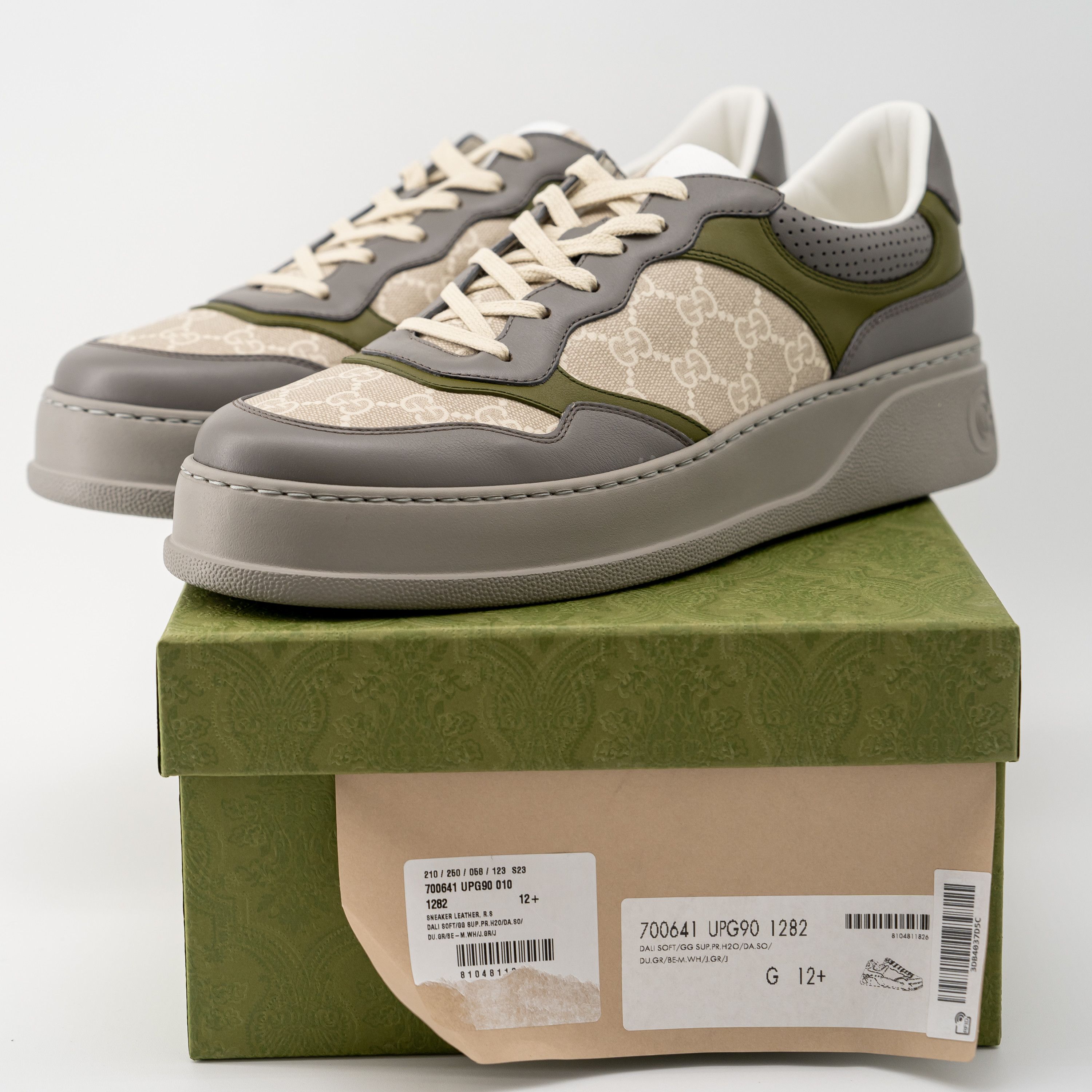 Gucci 12.5G 13 US Gucci GG Chunky Sneakers Beige Grey GG Leather Size US 13 / EU 46 - 10 Thumbnail