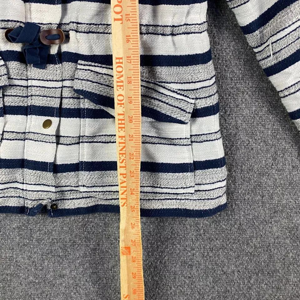 Loft LOFT Jacket Women's Small Striped Mock Neck Snap Full Zip Size S / US 4 / IT 40 - 5 Thumbnail