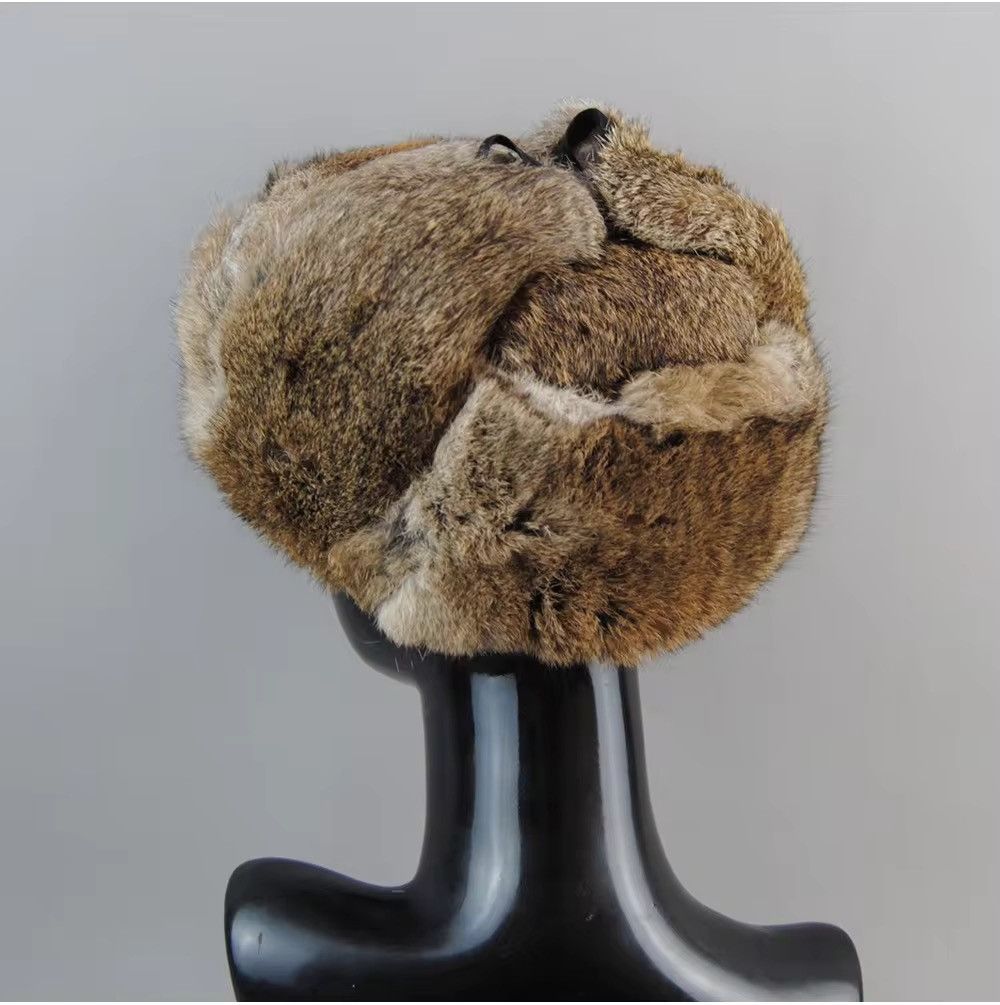 Japanese Brand Size M Winter Season Streetwear Russian Rabbit Fur Ushanka Size ONE SIZE - 4 Thumbnail