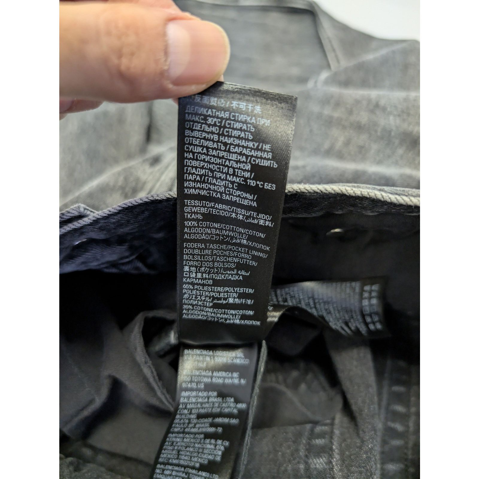 Balenciaga o1rshd1 Flared Pants 1090 Organic Japanese Denim in Noir Size US 30 / EU 46 - 20 Thumbnail