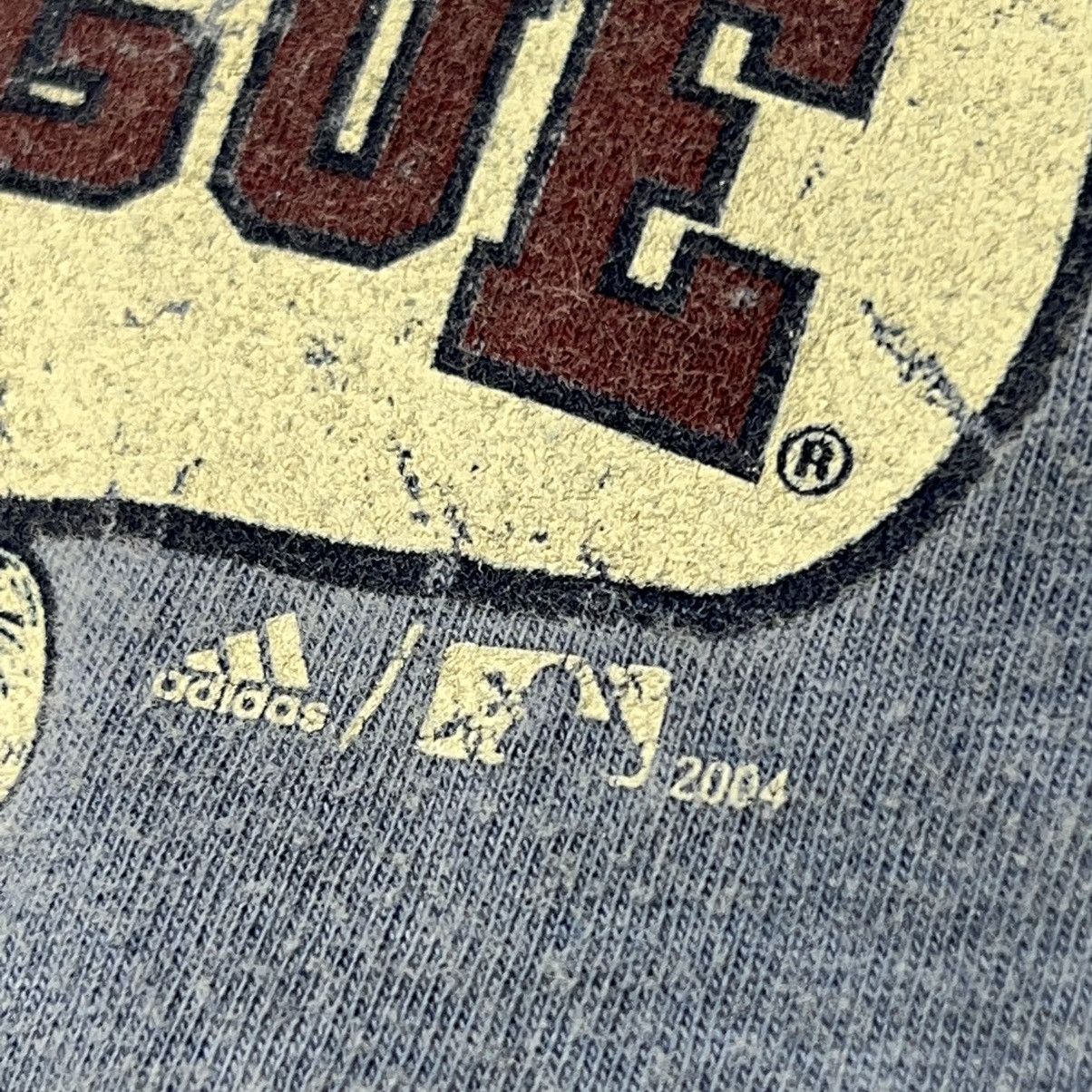 Adidas × New York Yankees × Vintage Adidas New York Yankees Tee Shirt Graphic Faded Baseball Y2K Size US L / EU 52-54 / 3 - 4 Thumbnail