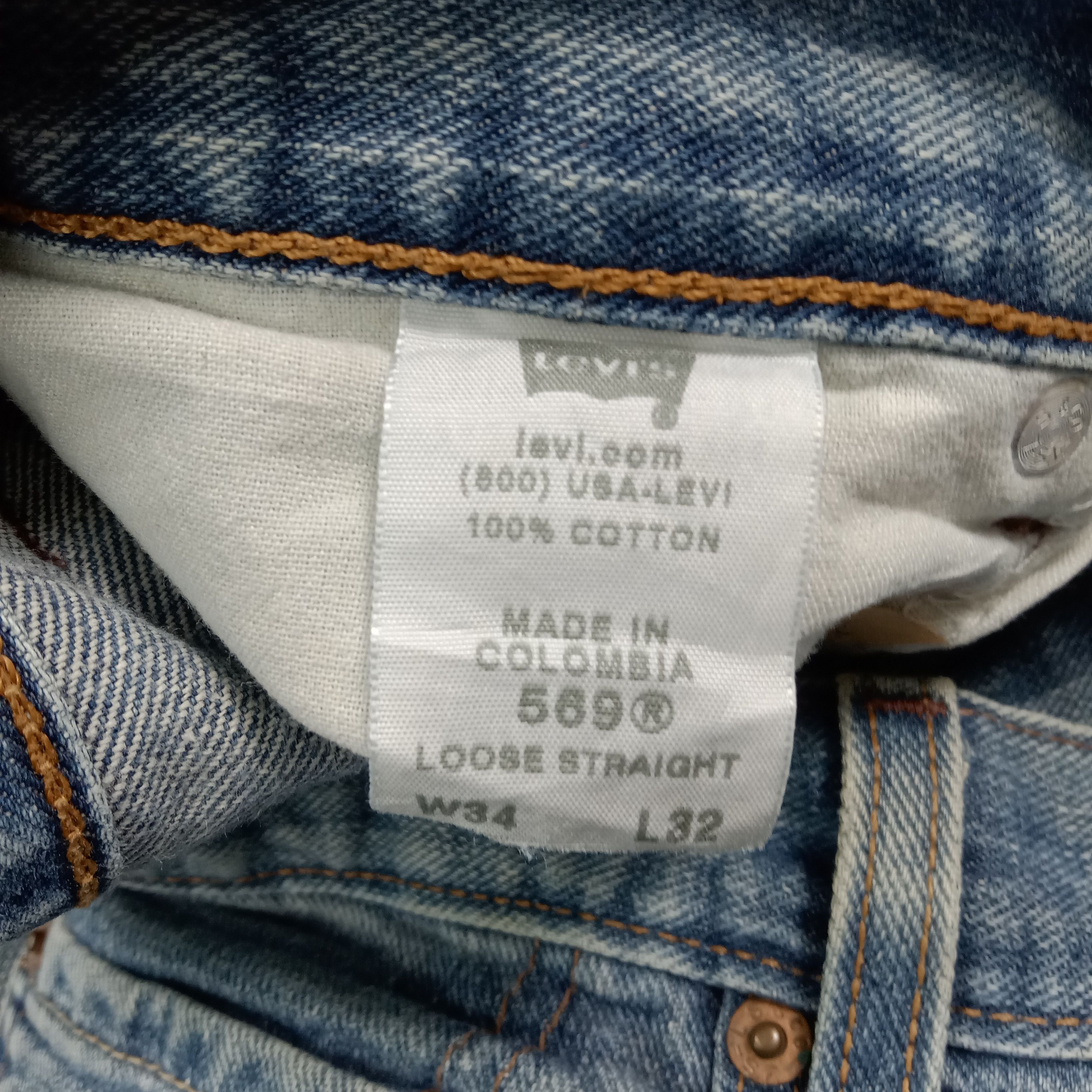 Levi's Levis569 American Distressed Denim Jeans C280N18 Size US 34 / EU 50 - 13 Thumbnail