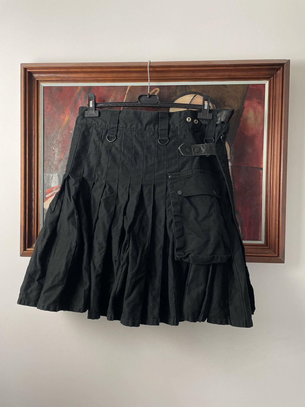 Vintage Vintage Y2k Black Goth Skirt Avant Garde Japanese Hype Rare Size US 31 - 2 Thumbnail