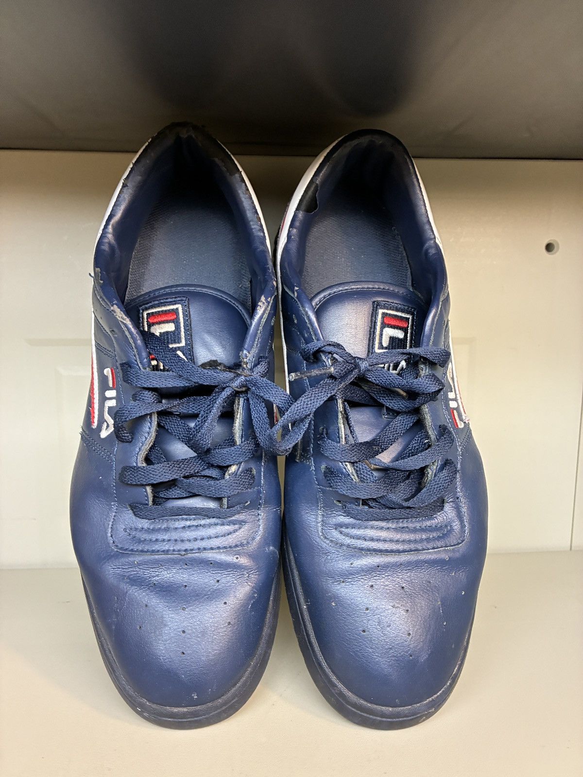 Fila Fila Original Fitness Shoes Mens Sz 13 White Blue Red Low Size US 13 / EU 46 - 4 Thumbnail