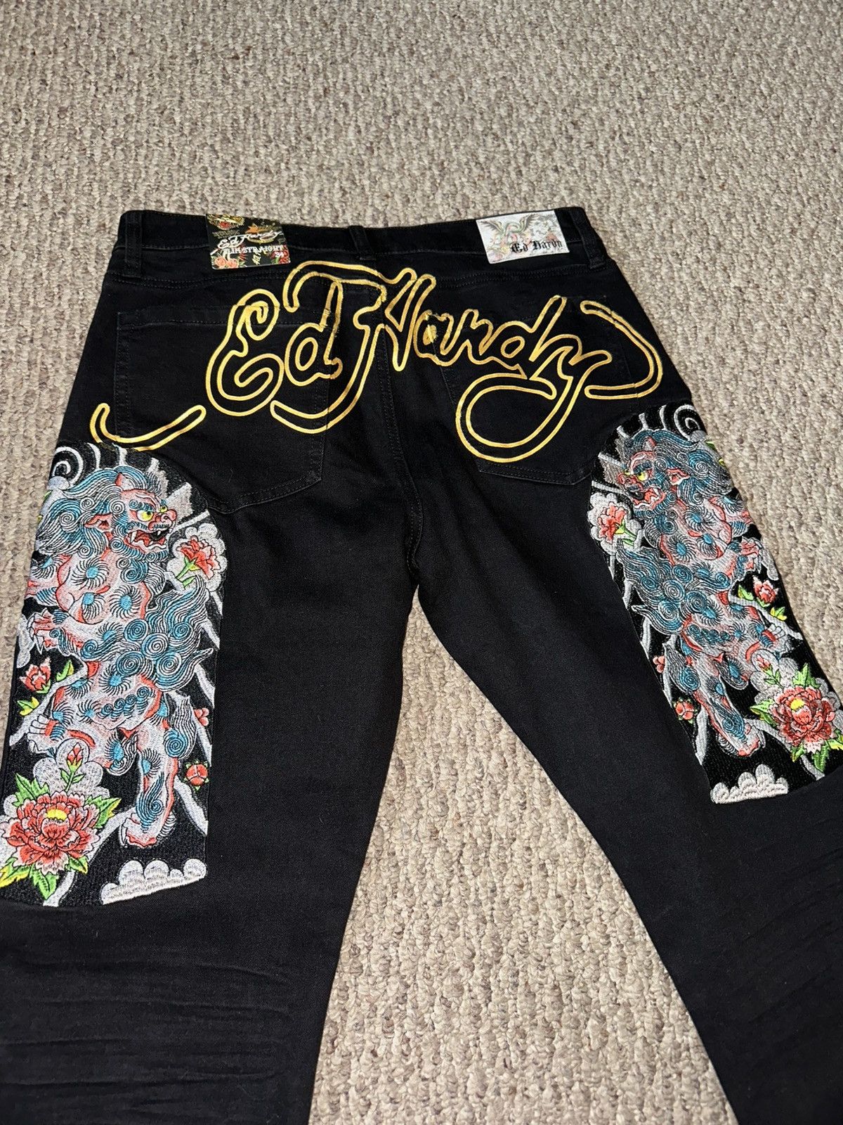 Ed Hardy Ed Hardy Japan Lion Black Denim Deadstock Size US 34 / EU 50 - 2 Thumbnail