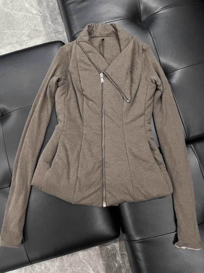 Rick Owens Rick Owens Solid Color Zipper Cotton Jacket Size US XXS / EU 40 - 1 Thumbnail