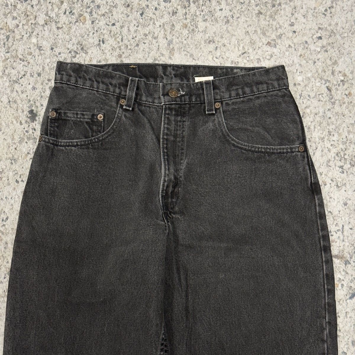 Levi's Vintage 90s Levi’s 560 Faded Black Jeans ERD Grunge Chrome Size US 31 - 3 Thumbnail