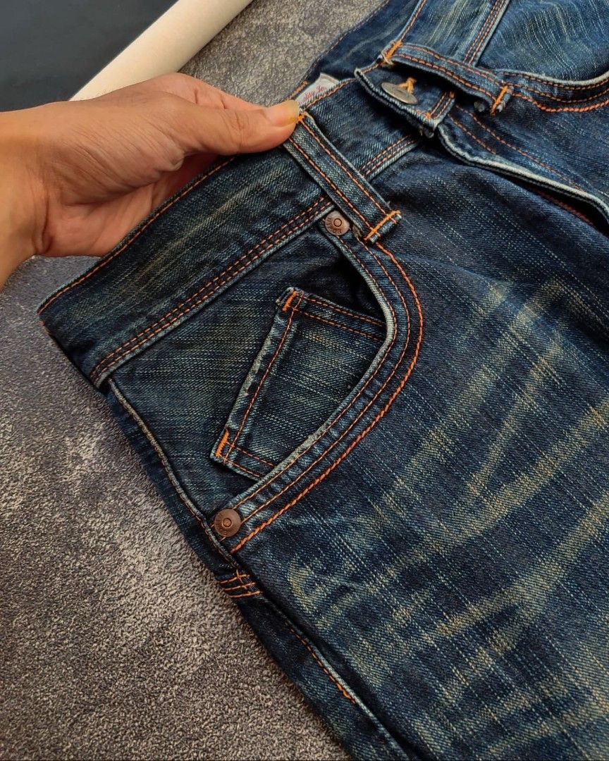 Hysteric Glamour × Japanese Brand × Tornado Mart 💥Flare⭐Edwin Jeans flare denim nice design Size US 29 - 2 Thumbnail
