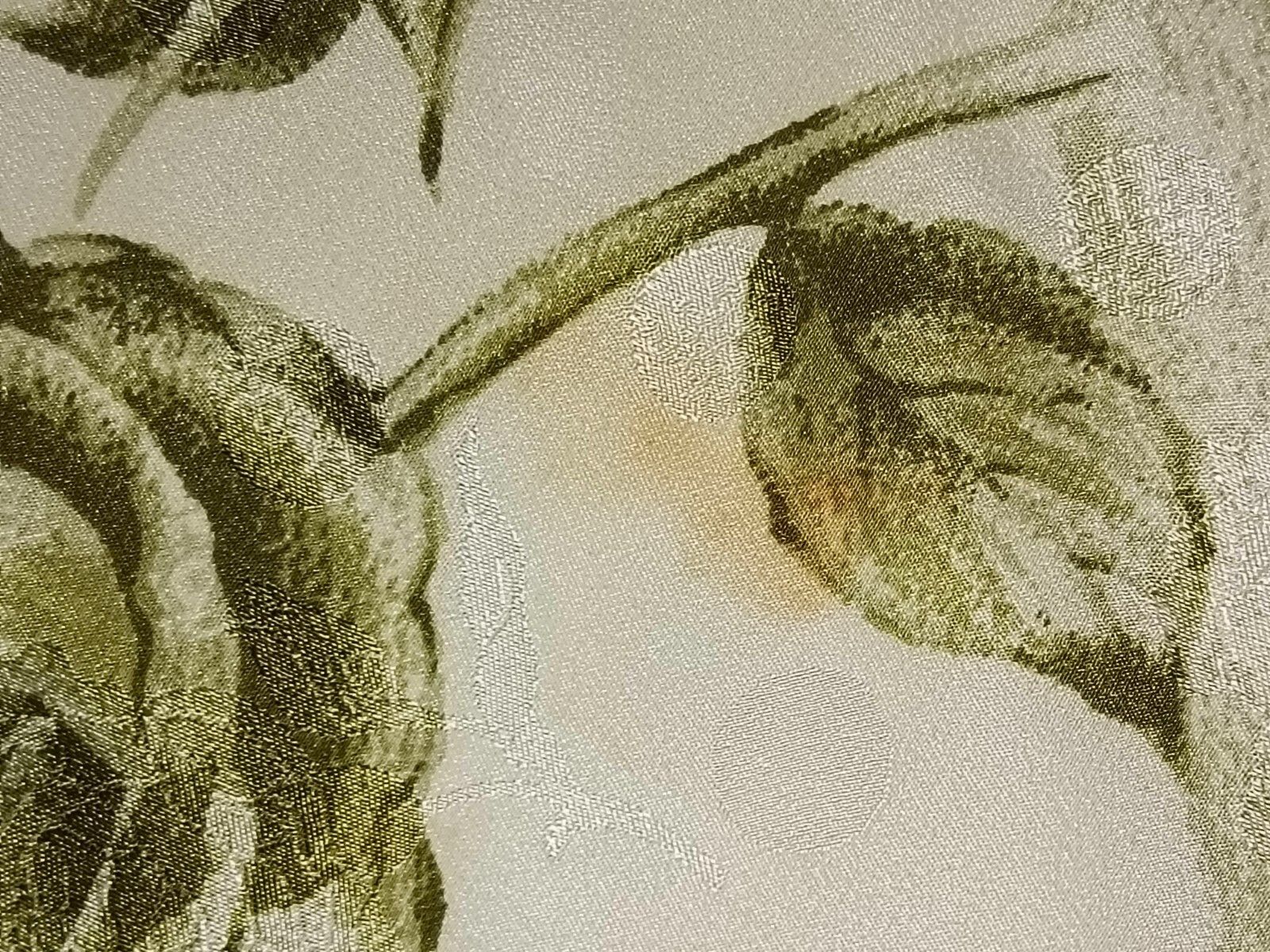 Emanuel Ungaro EMANUEL UNGARO PARIS Rose Floral Olive Green Red Silk Scarf Size ONE SIZE - 10 Thumbnail