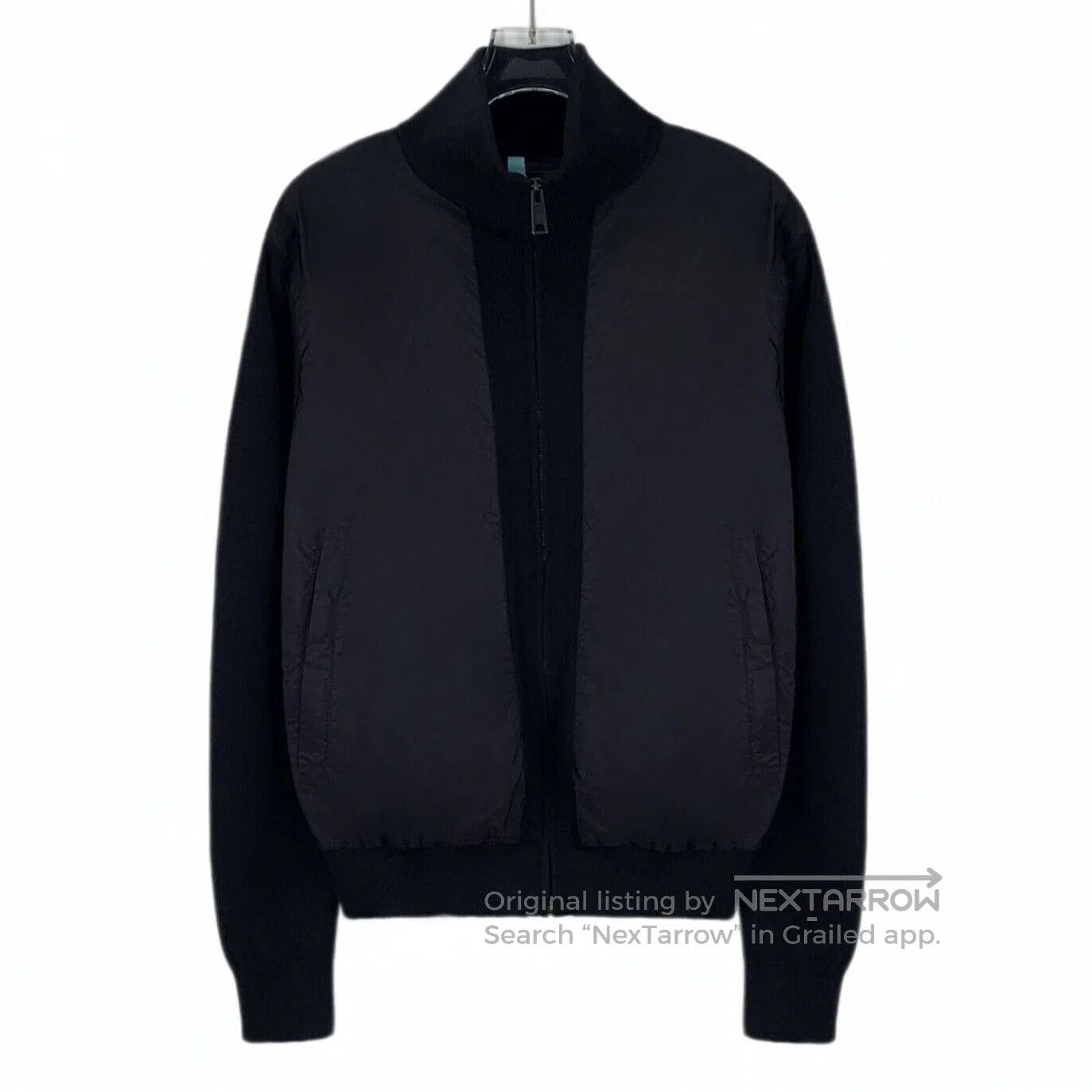 Prada Prada Black Wool Stand Collar Zip Jacket. Size US S / EU 44-46 / 1 - 1 Thumbnail
