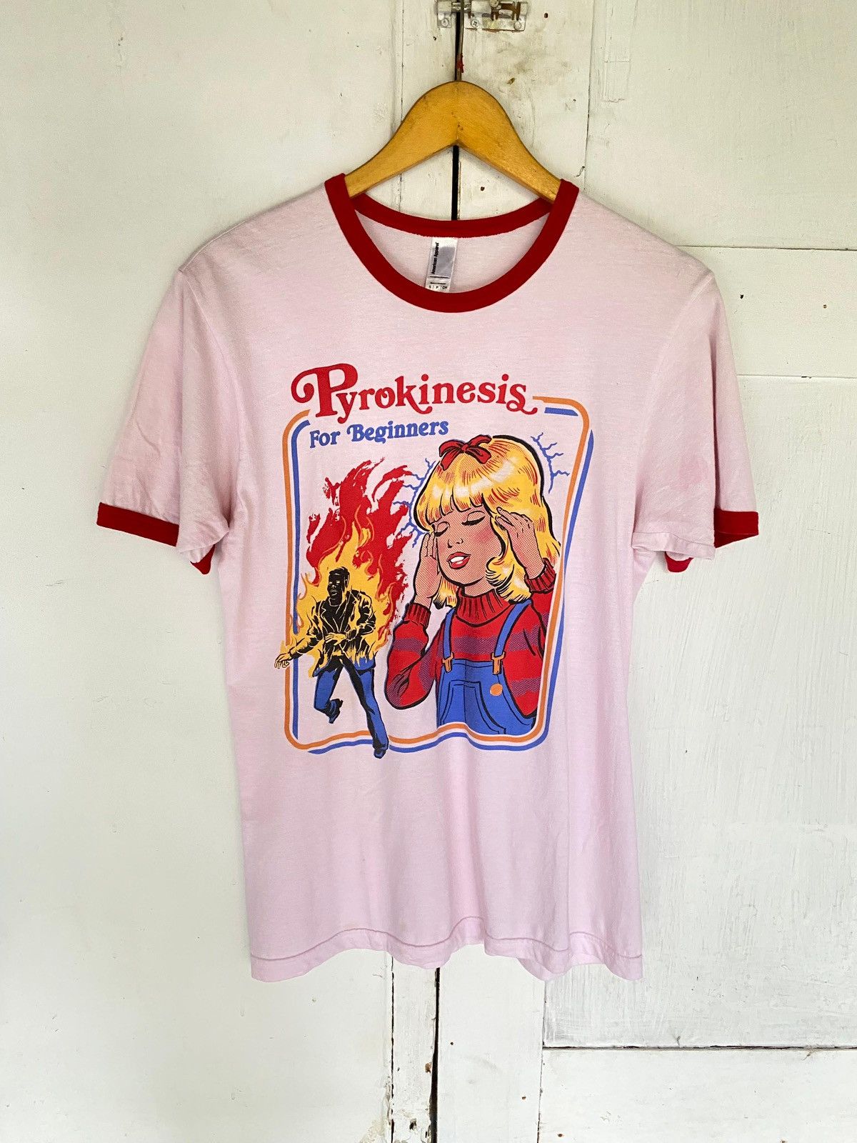 Vintage Pyrokinesis For Beginners Ringer Tee Size US S / EU 44-46 / 1 - 7 Thumbnail