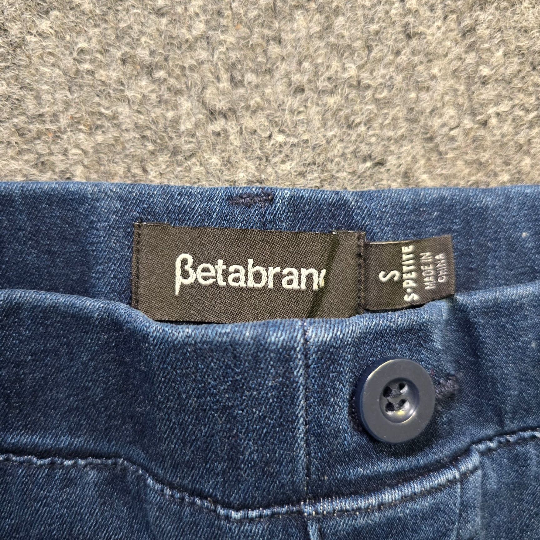 Vintage Betabrand Jeans Womens Small Blue Cropped Capri Stretch Pull On Skinny Casual Jeans Size 29" - 4 Thumbnail