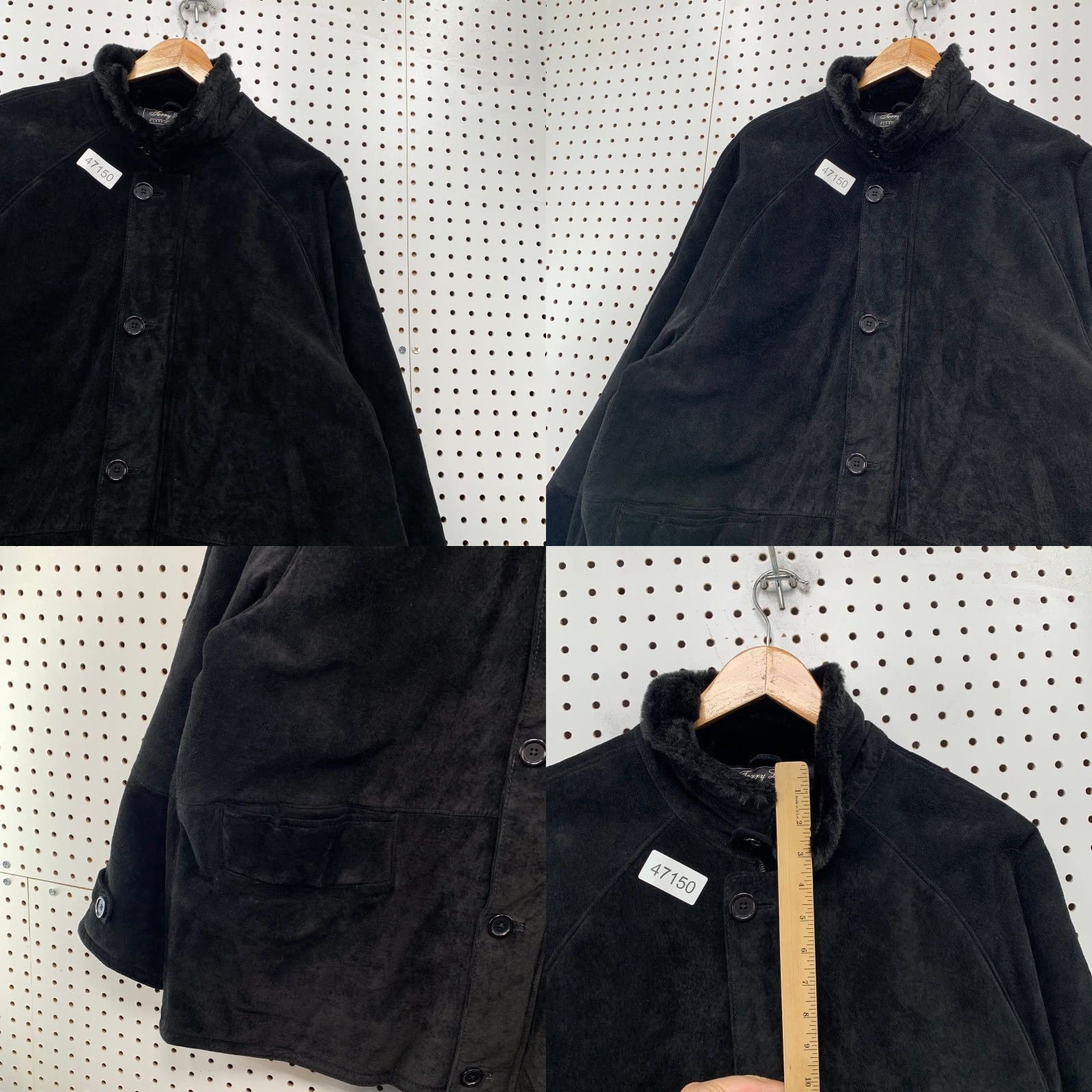 Vintage Terry Lewis Leather Suede Jacket Womens XL Black Faux Fur Liner Classic Luxuries Jacket Womens XL Black Leather Suede Terry Lewis Size XL / US 12-14 / IT 48-50 - 8 Thumbnail