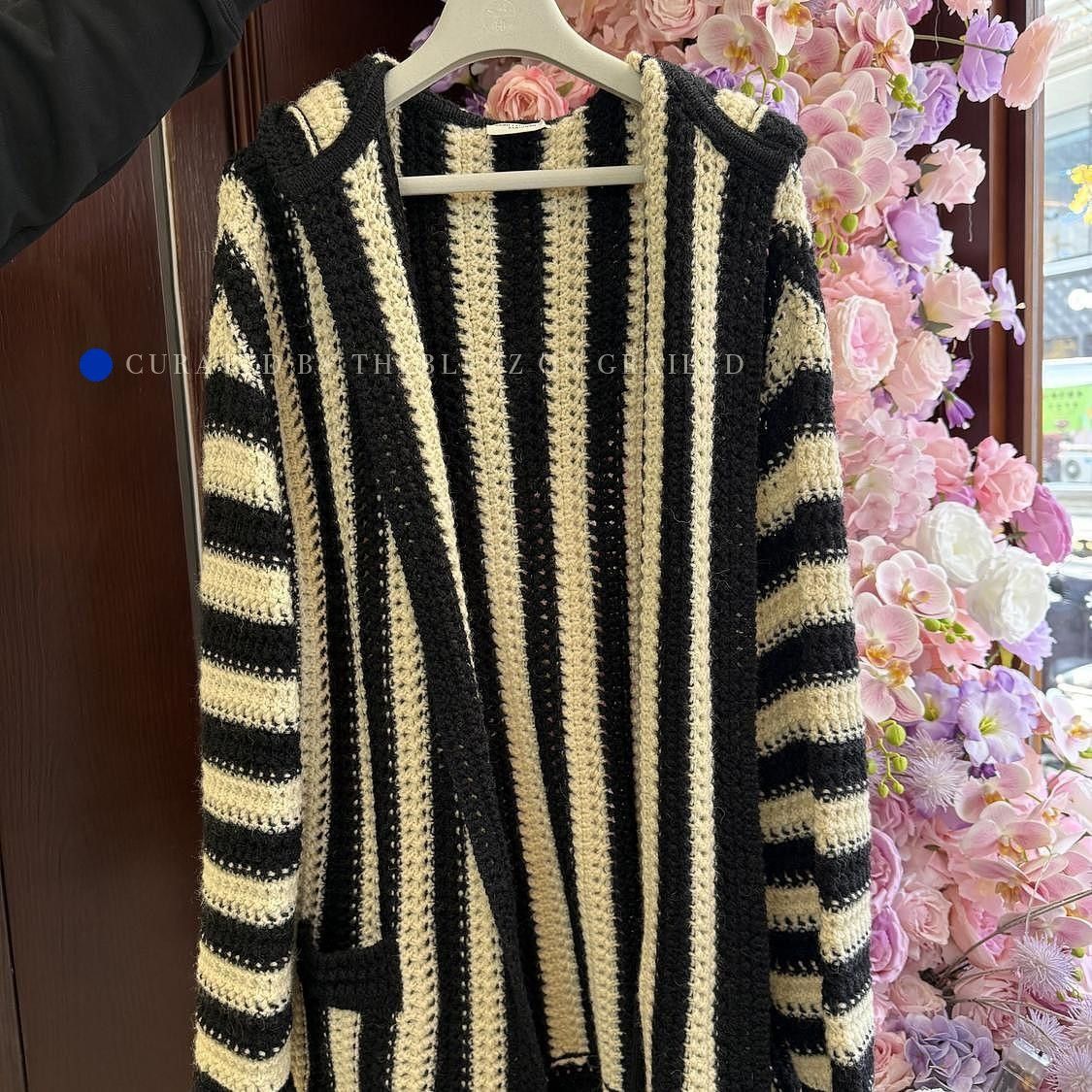 Saint Laurent Paris Striped Multi Hooded Cardigan in Size M Size US M / EU 48-50 / 2 - 1 Thumbnail