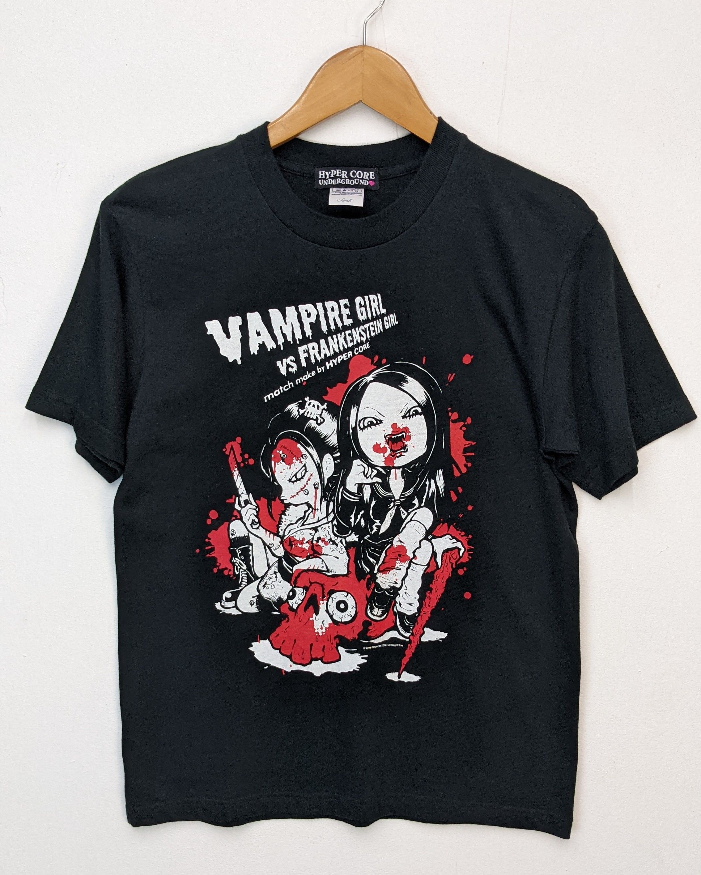 Vintage Vampire Girl Vs Frankenstein Girl Hyper Core Movie Tshirt Size US S / EU 44-46 / 1 - 1 Thumbnail