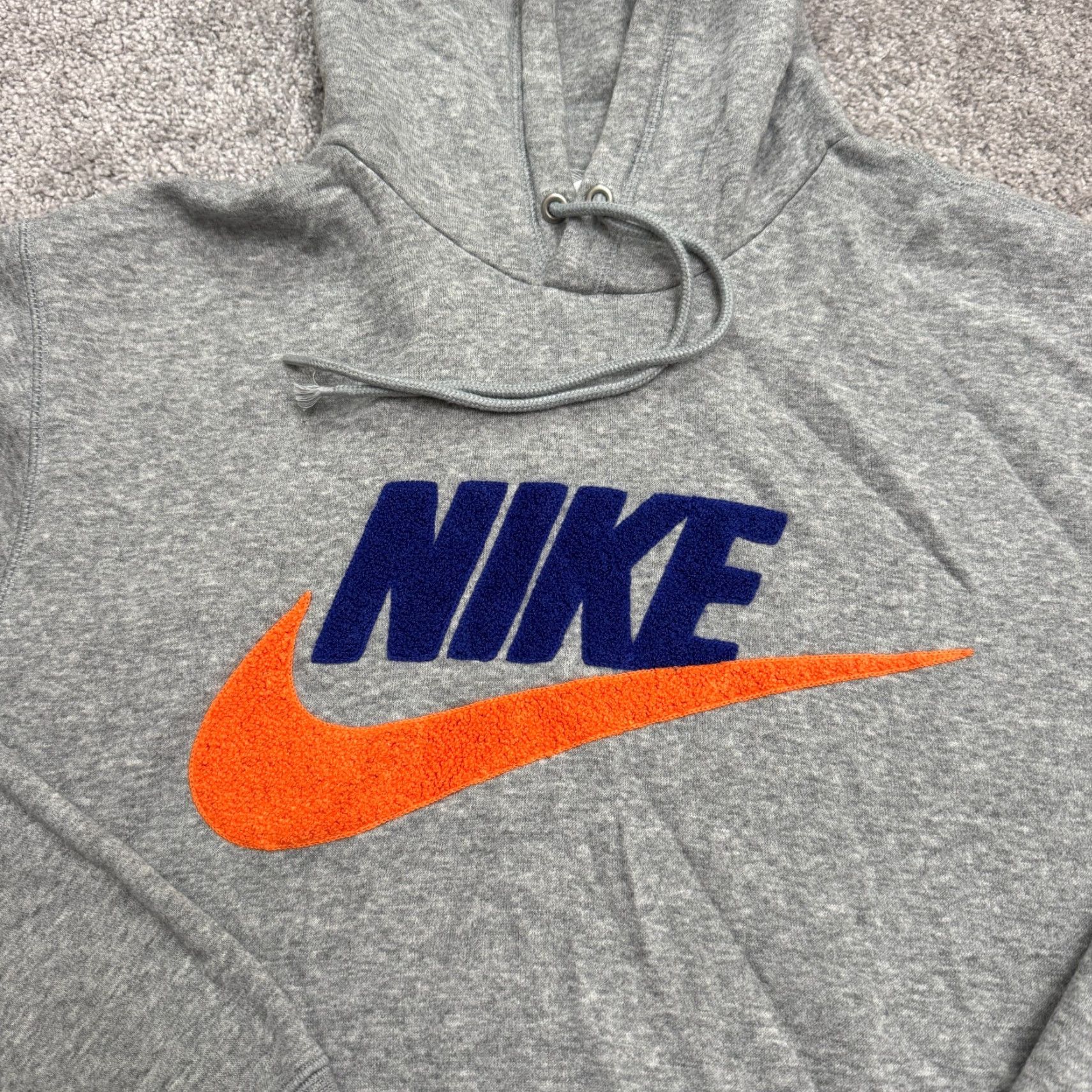 Nike Nike Mens Pullover Hoodie Sweatshirt S Gray Fleece Logo Casual Active Streetwear Size US S / EU 44-46 / 1 - 3 Thumbnail