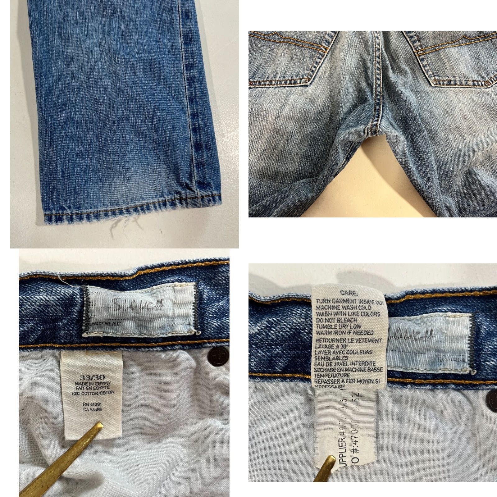 Vintage Ralph Lauren Denim & Supply Men's Vintage Slouch Jeans 33x30 Blue Denim & Supply Jeans" Size US 33 - 8 Thumbnail