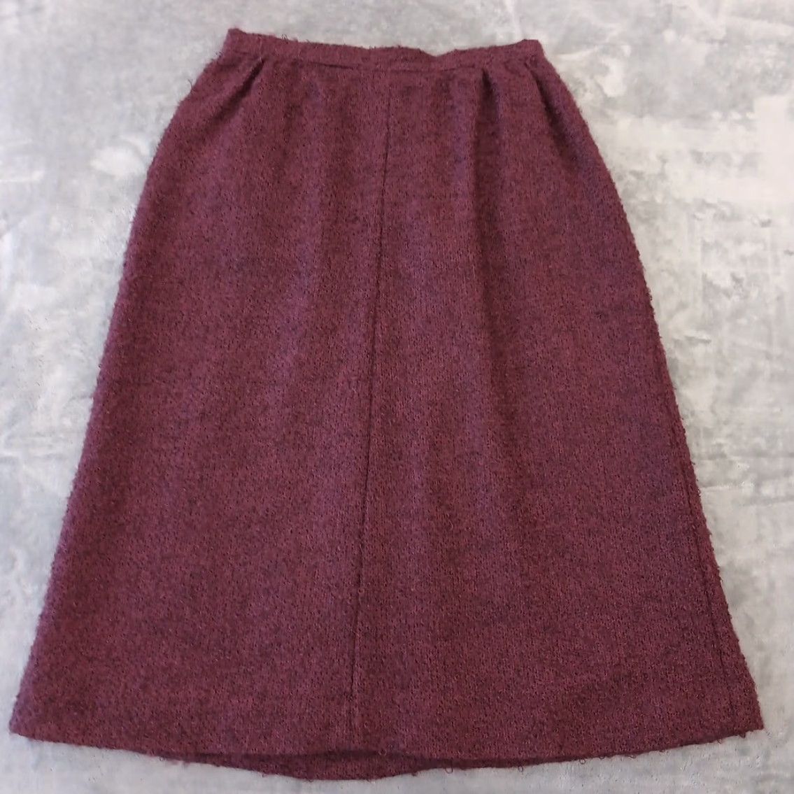Jaeger VINTAGE Jaeger Skirt Woman Long A-Line Purple 16 Mohair Wool Alpaca Lined Pockets Made In Great Britain Size 38" / US 16 / IT 52 - 4 Thumbnail