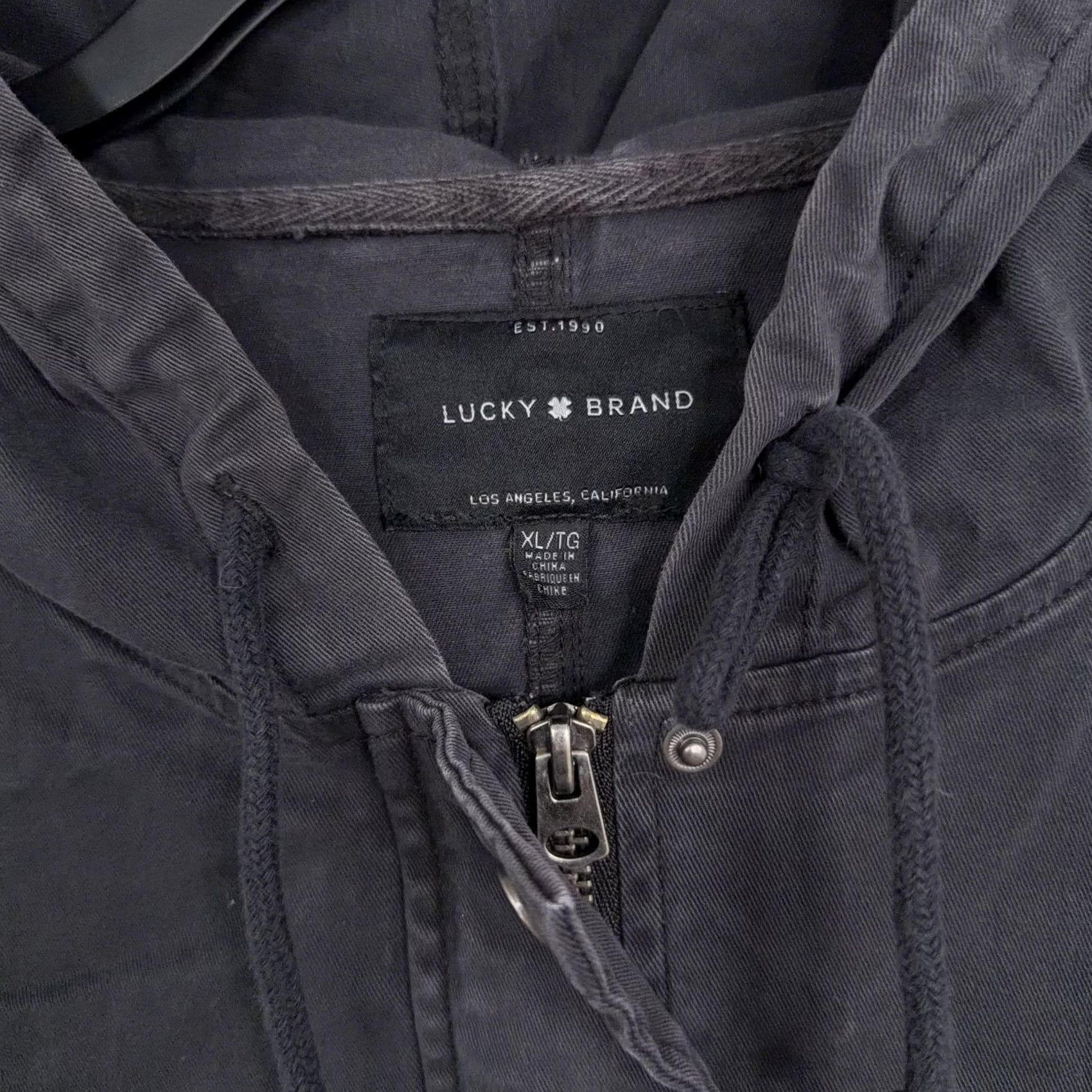 Lucky Brand Lucky Brand Jacket Womens XL Gray Hooded Anorak Field Coat Drawstring Pockets Size XL / US 12-14 / IT 48-50 - 4 Thumbnail