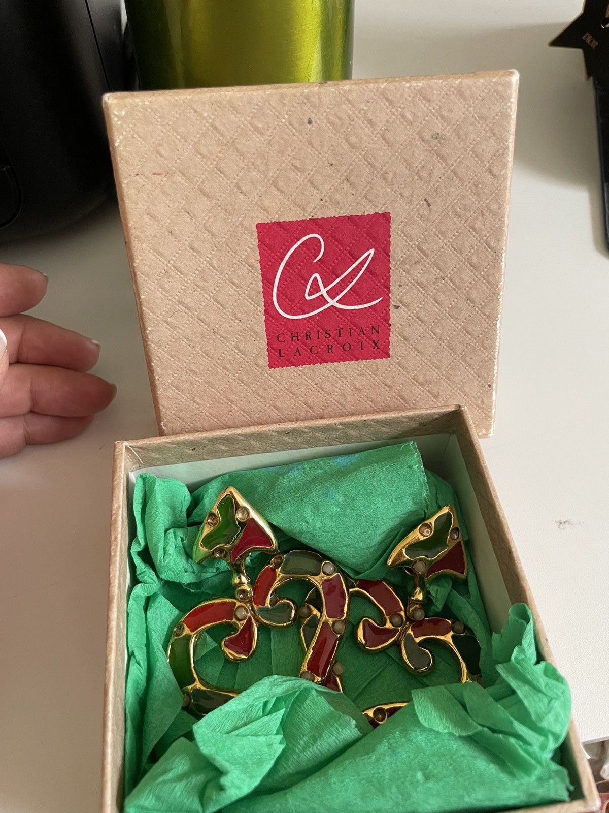 Christian Lacroix CHRISTIAN LACROIX MAXI GRIPOIX EARRINGS Size ONE SIZE - 11 Thumbnail