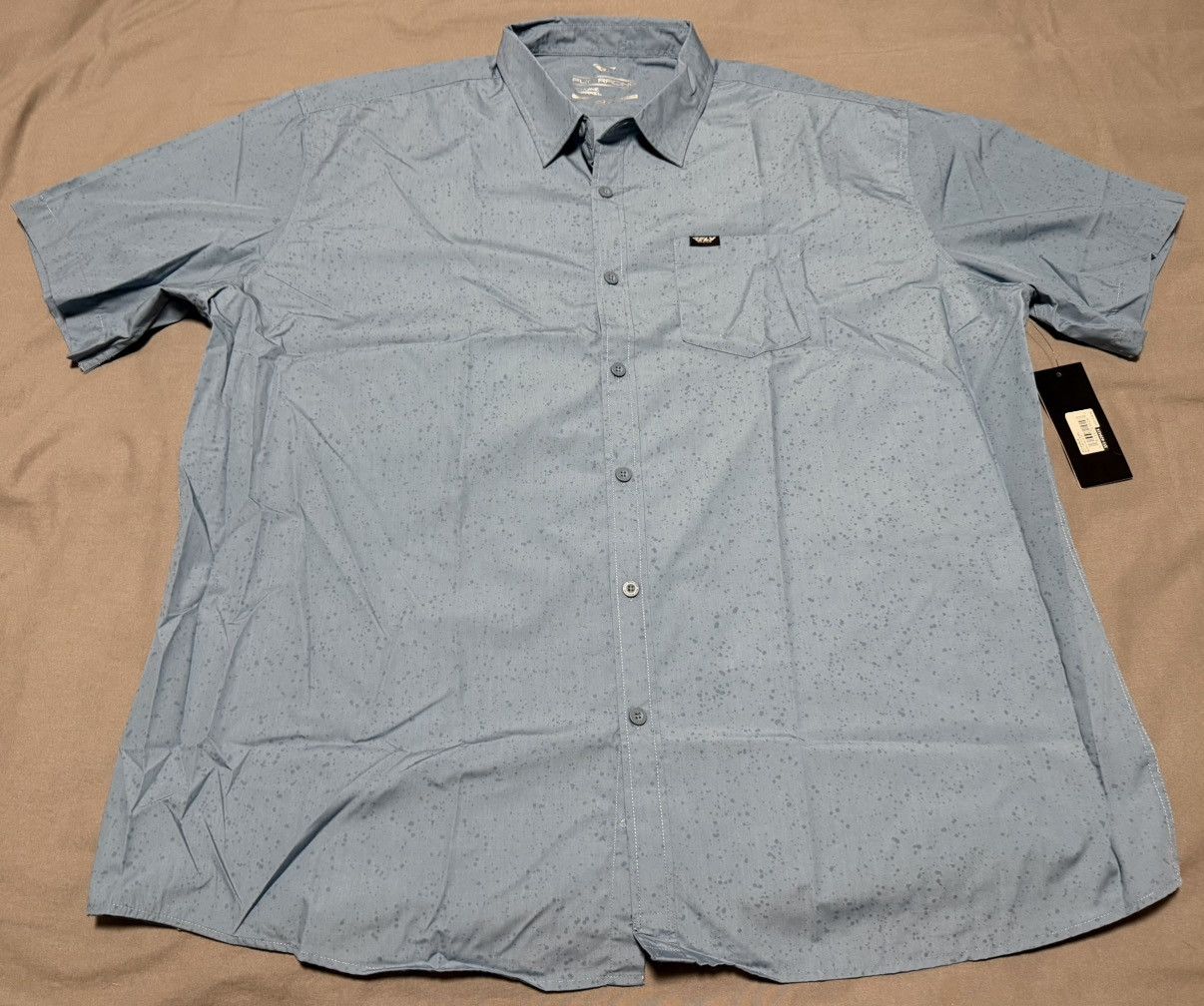 Other Fly Racing Splatter Print Short Sleeve Button Down Shirt NWT Size US XXL / EU 58 / 5 - 1 Thumbnail