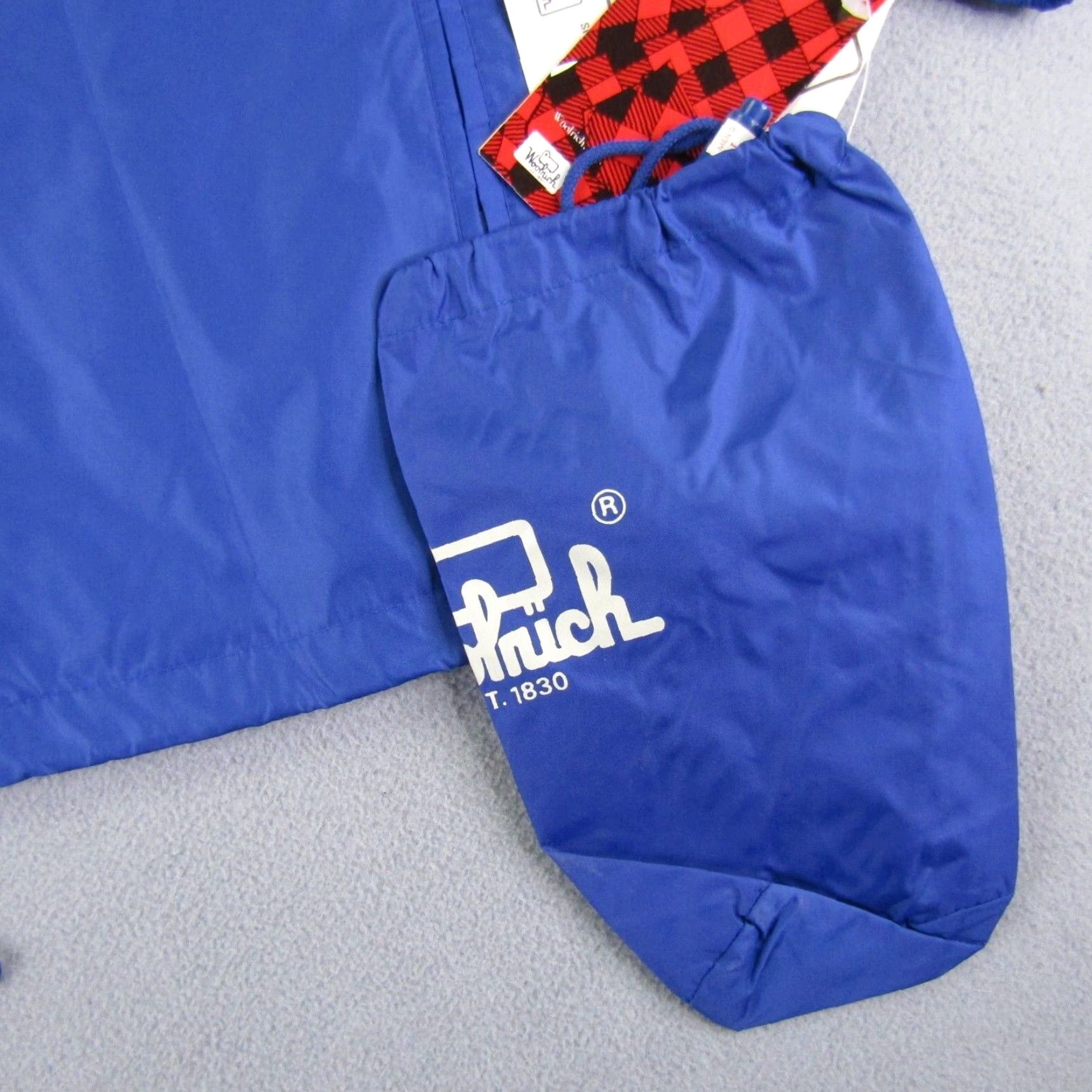 Vintage VINTAGE Woolrich Jacket Mens Large Windbreaker Coat Full Zip Hooded Packable 90s Blue Outdoor Mens Size US L / EU 52-54 / 3 - 3 Thumbnail