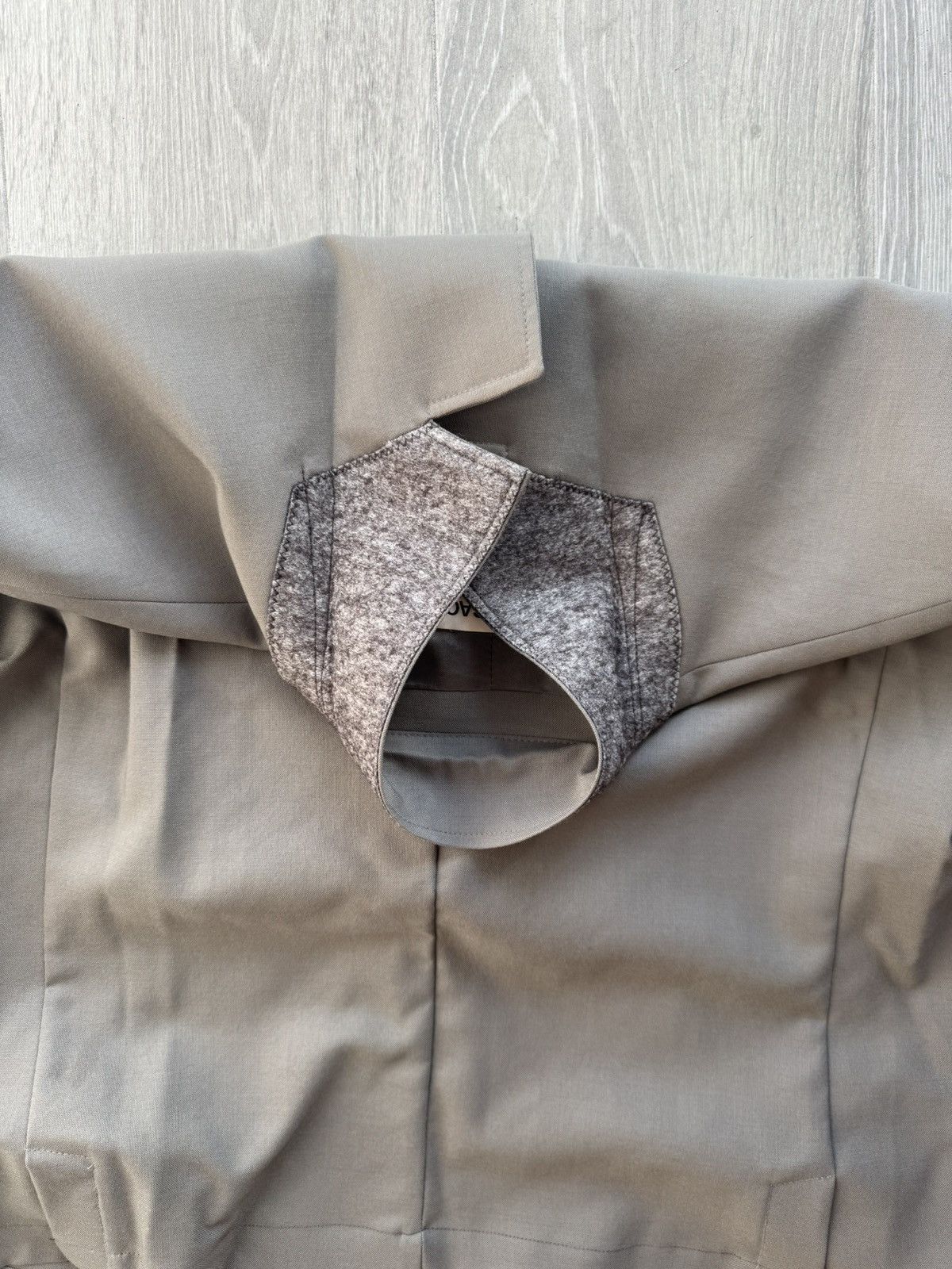 Our Legacy Our Legacy Grey Wool Single-Breasted Jacket Size 52R - 4 Thumbnail