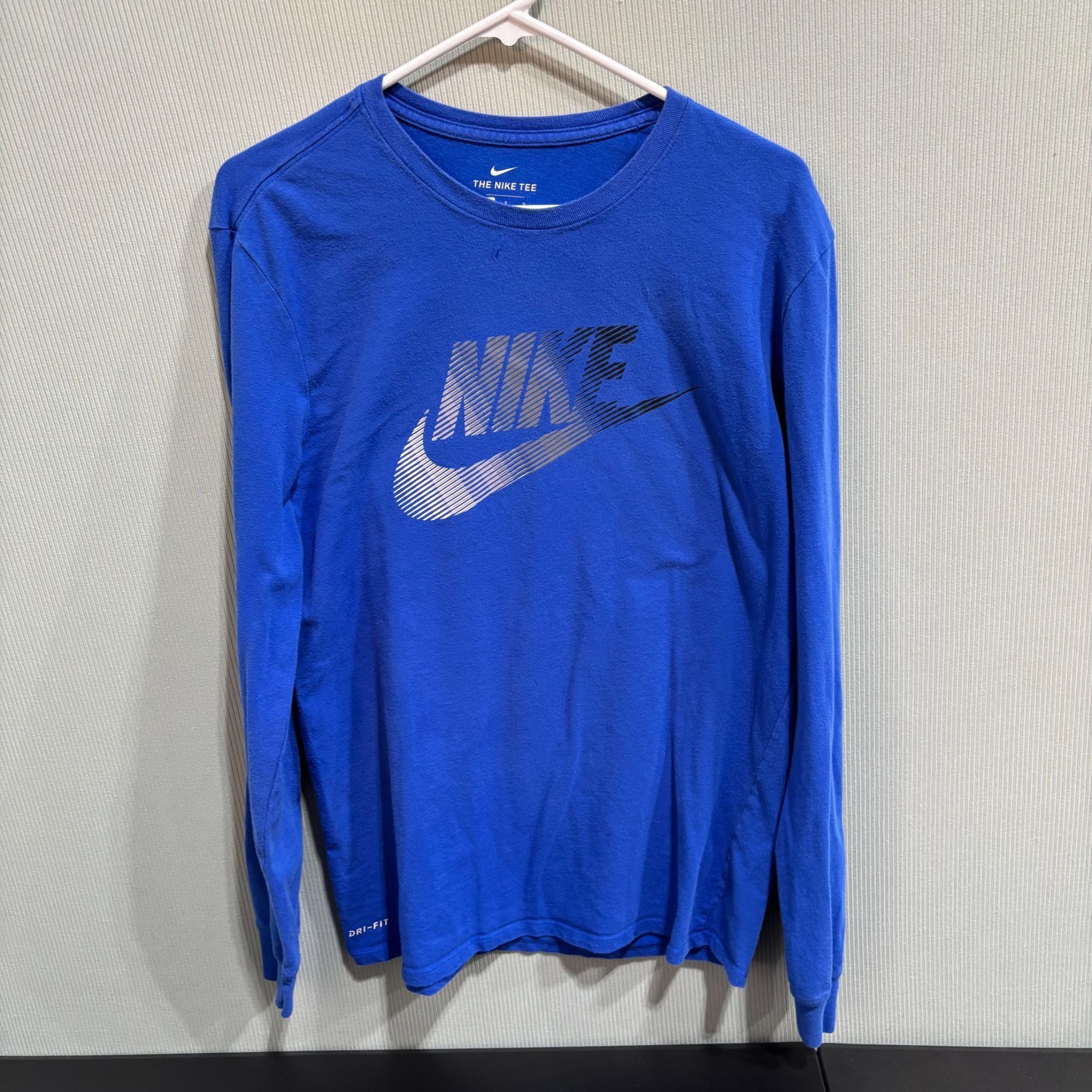Nike Nike Blue Long Sleeve Dri-Fit Athletic Cut Shirt Men's L Size US L / EU 52-54 / 3 - 1 Thumbnail