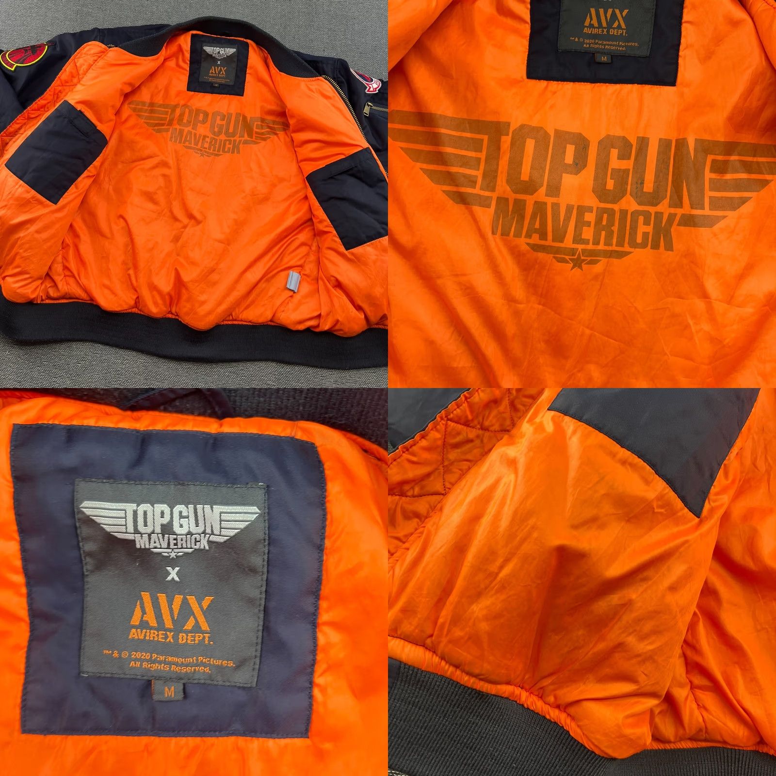 Avirex Avirex Top Gun Maverick Jacket Mens Medium MA-1 Bomber Flight Patch Navy Blue Track Jacket Full Zip Casual Vintage: No Mens Size US M / EU 48-50 / 2 - 8 Thumbnail