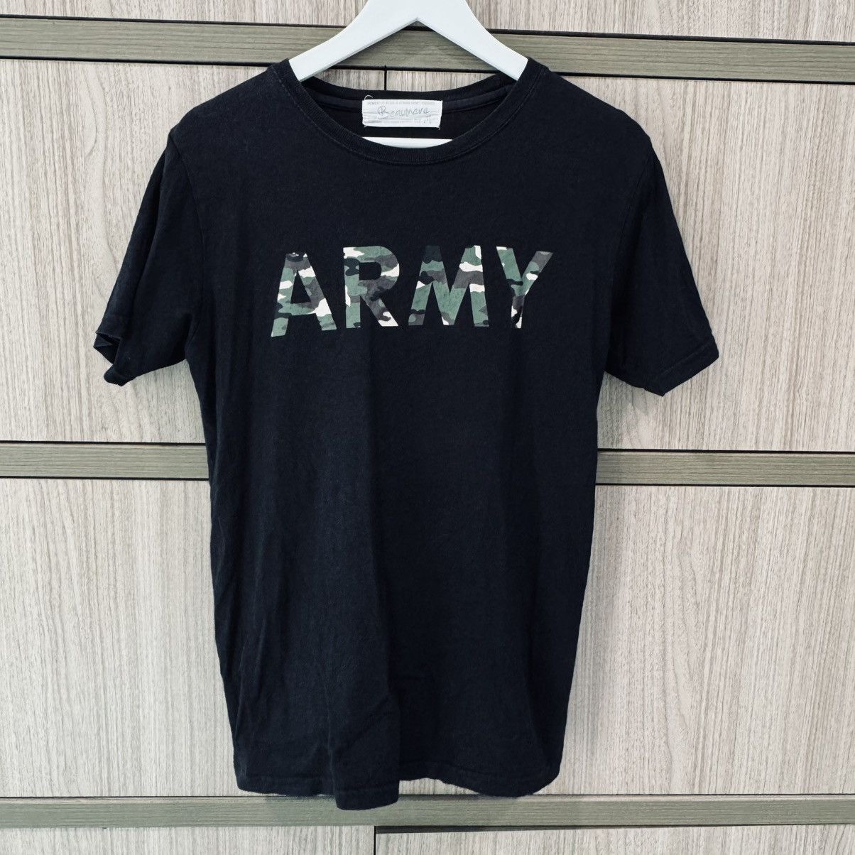 Japanese Brand Beaumere - Big Army Camo Print Tee Size US S / EU 44-46 / 1 - 1 Thumbnail