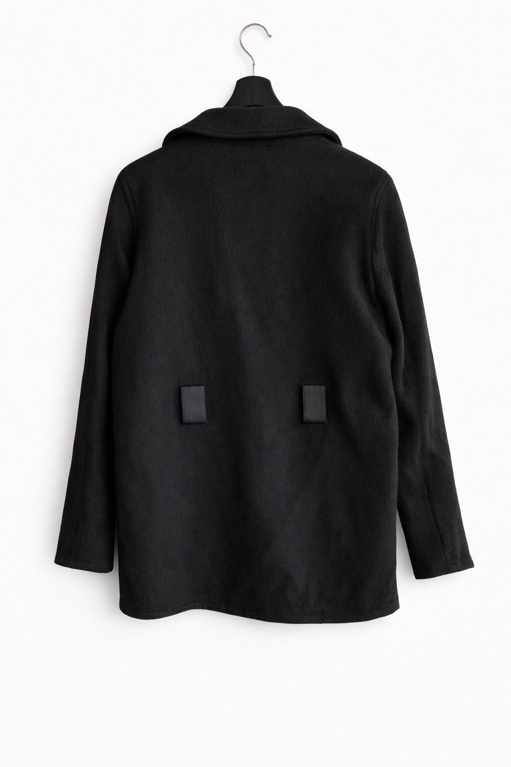 Armani Vintage Armani Jeans Black Wool Zip Jacket Minimal Designer Size US M / EU 48-50 / 2 - 2 Thumbnail