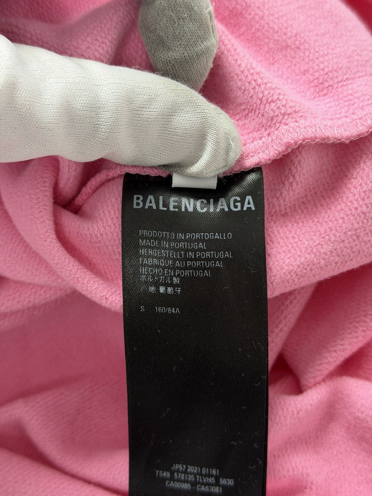 Balenciaga Balenciaga Bébé Rhinestones Pink Oversized Hoodie Size US S / EU 44-46 / 1 - 7 Thumbnail