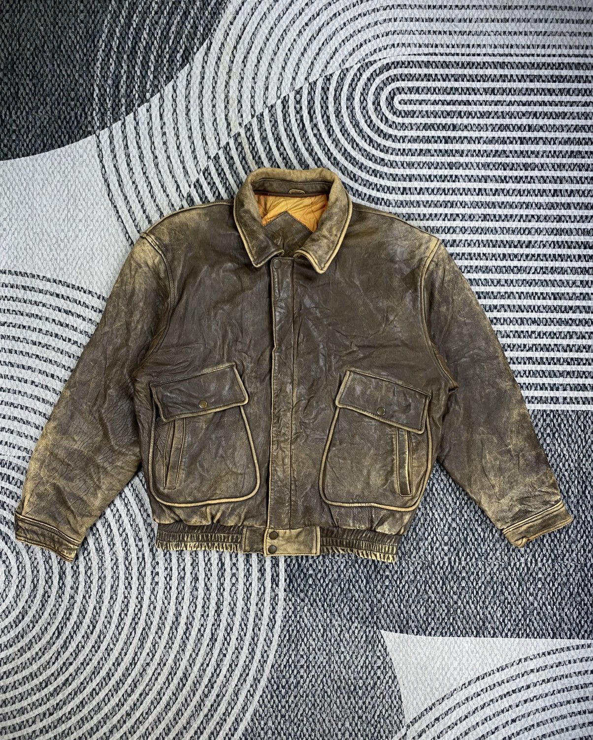 Leather Vtg Japanese Fashion Leather A-2 Bomber Jacket Size US L / EU 52-54 / 3 - 1 Thumbnail