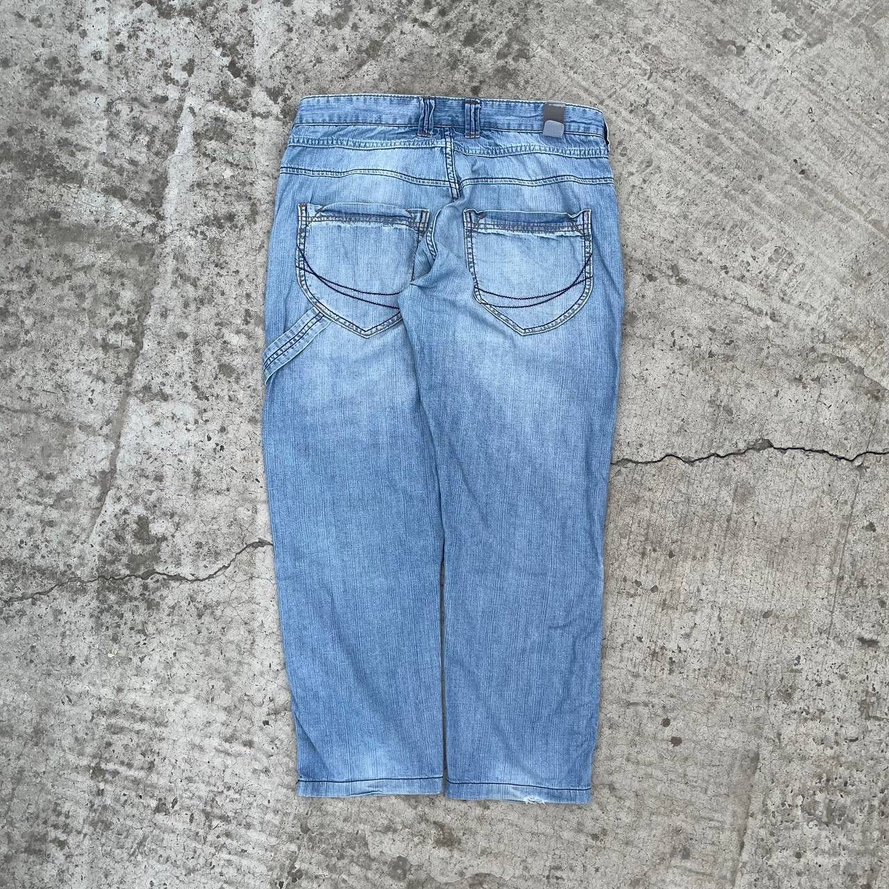 Le Grande Bleu (L.G.B.) Vintage Japanese Style GDSLS Crazy Fit Jeans Double Knee Size US 32 / EU 48 - 4 Thumbnail