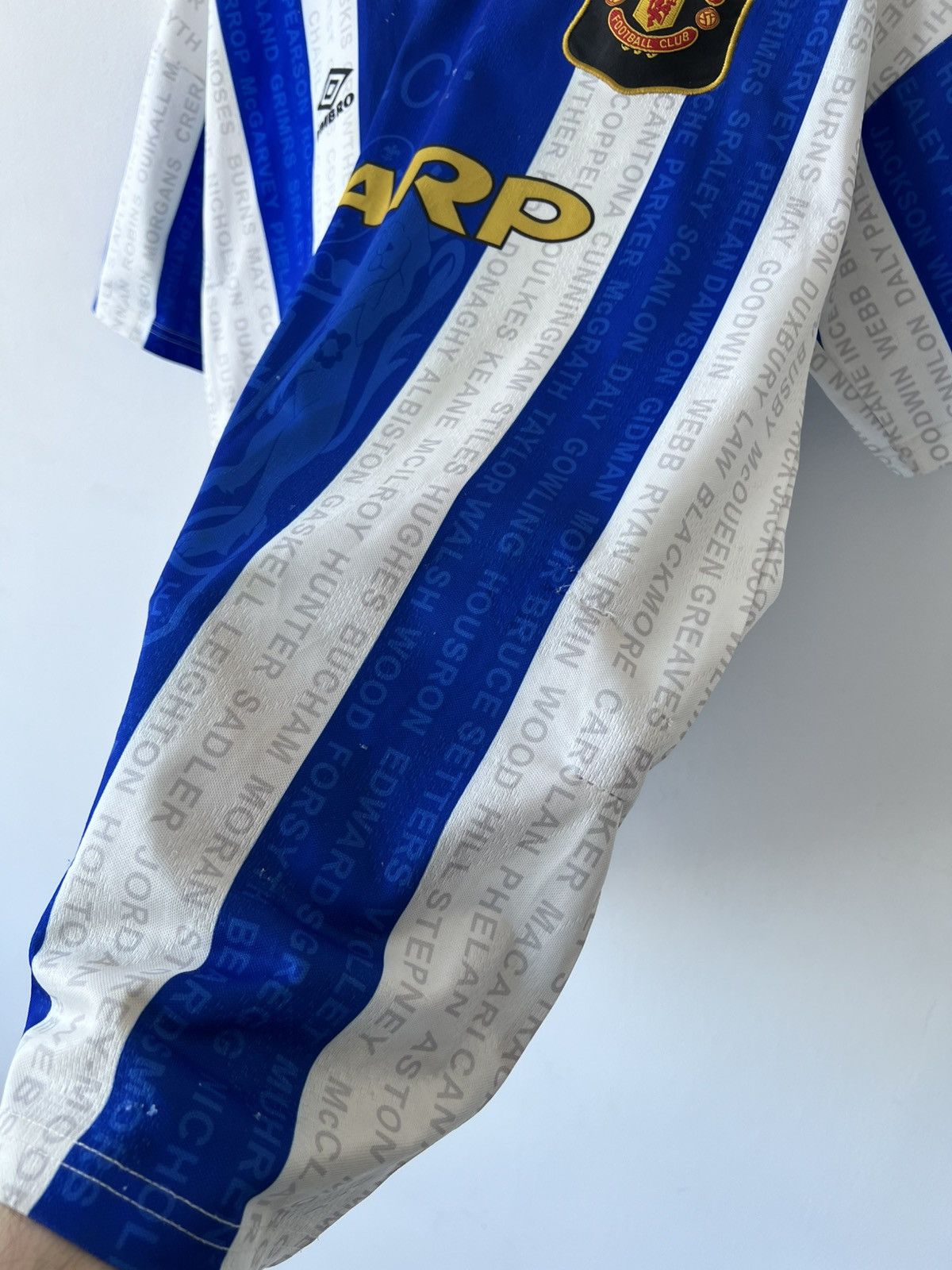 Umbro 🩸RARE🩸Umbro Manchester United 1994/1996 Third Jersey Size US L / EU 52-54 / 3 - 8 Thumbnail