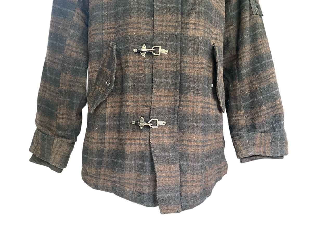Japanese Brand Vintage CREATE BAREFOOT Plaid Wool Hoodie Jacket Size US XL / EU 56 / 4 - 10 Thumbnail