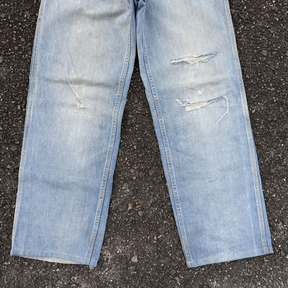 Japan Blue × Jean × Vintage VINTAGE BLUE WAY STRAIGHT FADED RIPPEP JEAN PANTS Size US 32 / EU 48 - 5 Thumbnail