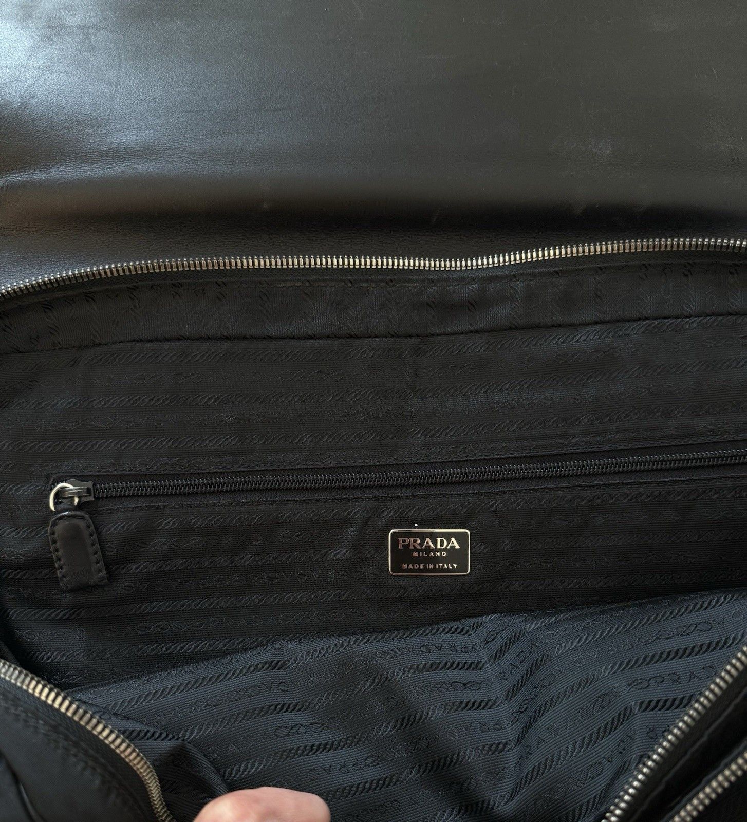 Prada Vintage 1997 Prada Bag Briefcase Mens Handbags Leather Nylon Size ONE SIZE - 19 Thumbnail
