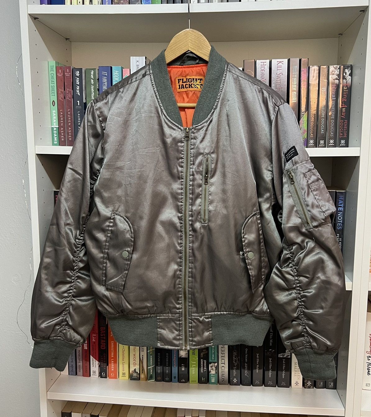 image of Flight Club Flight Jacket Japan Ma1 in Grey, Men's (Size Medium)