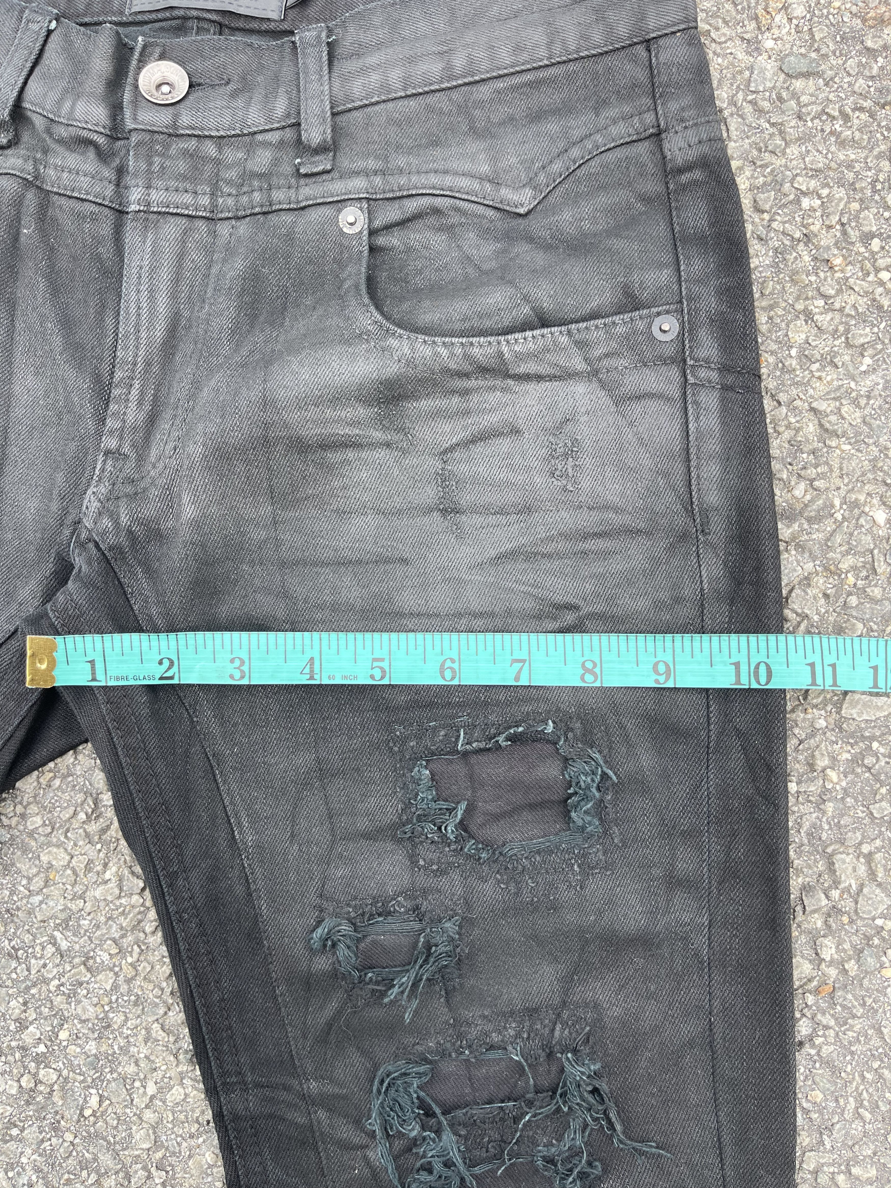 GOSTAR DE FUGA × JACKROSE × Le Grande Bleu (L.G.B.) Luv Maison Black Waxed Oil Distressed Slim Fit Size US 31 - 13 Thumbnail