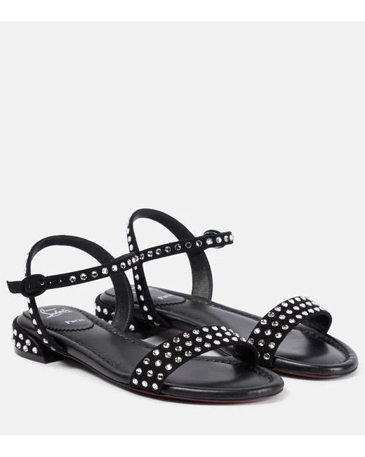 Christian Louboutin o1w1db10325 Sandals in Black Size US 7 / IT 37 - 2 Thumbnail