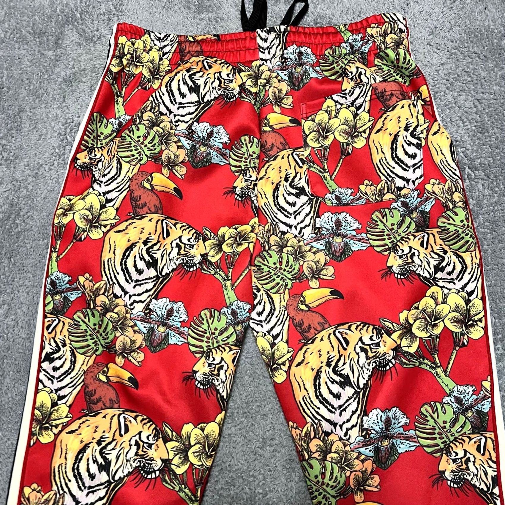 Vintage VINTAGE Victorious Pants Mens XXL Jungle Jogger Tiger Sweatpants Red Size US 39 - 4 Thumbnail