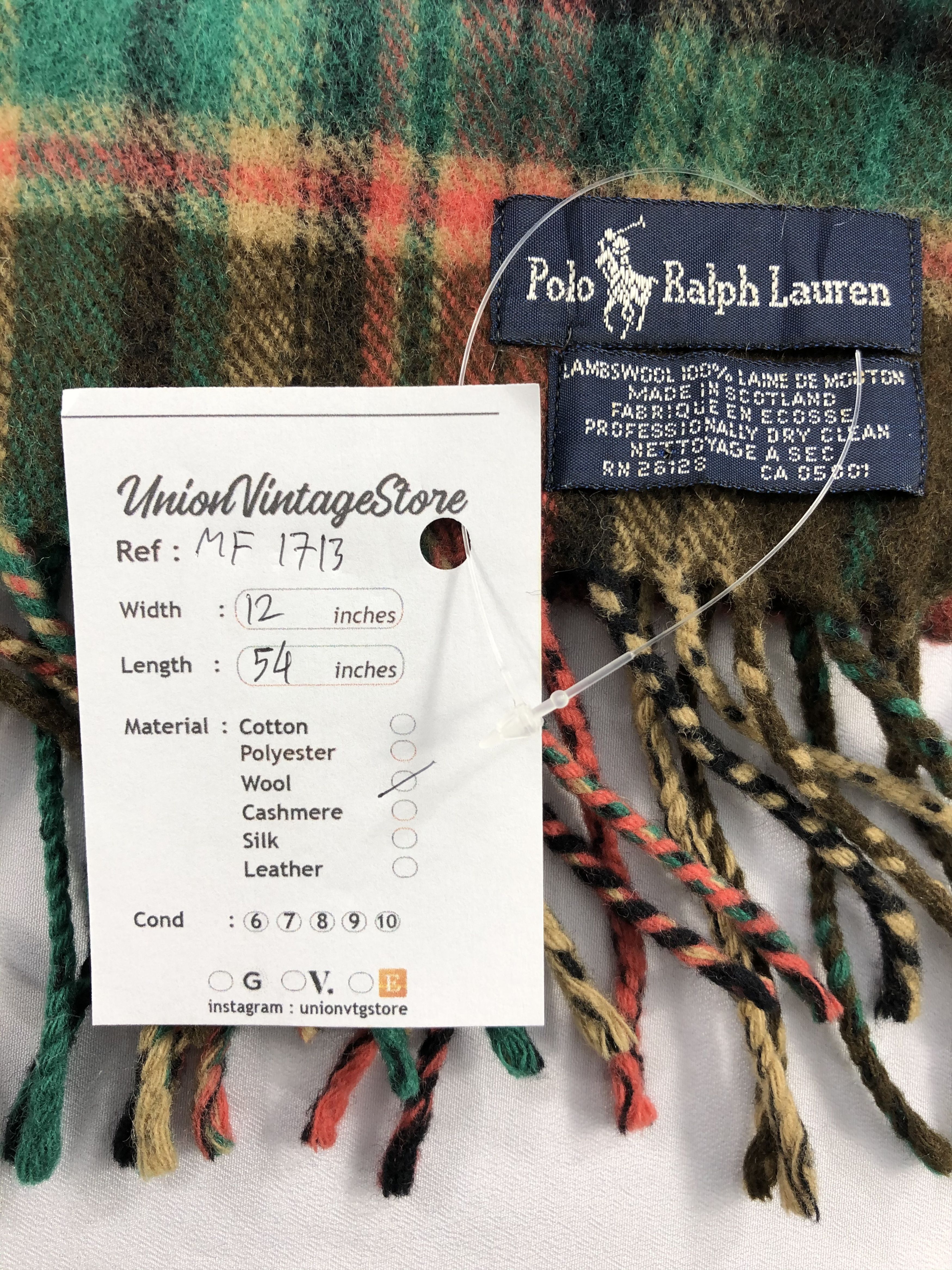 Polo Ralph Lauren Vintage Polo Ralph Lauren Scarf/Muffler/Neckwear MF1713 Size ONE SIZE - 5 Thumbnail