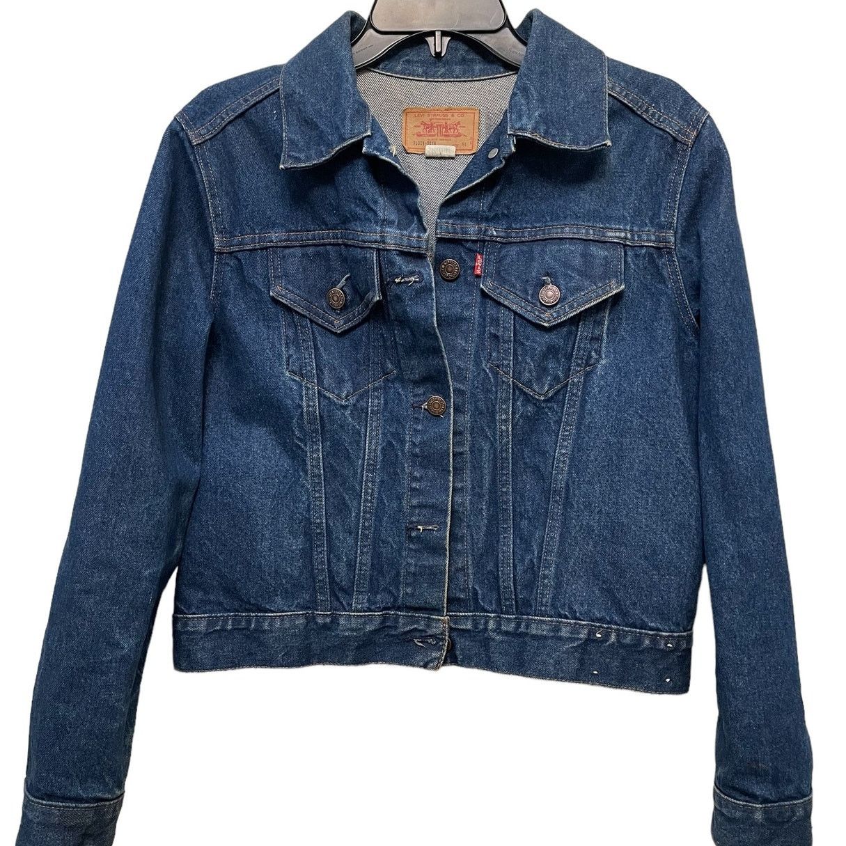 Levi's LEVI Strauss & Co Woman's Blue Jean Jacket Sz XL Unisex Size XL / US 12-14 / IT 48-50 - 2 Thumbnail