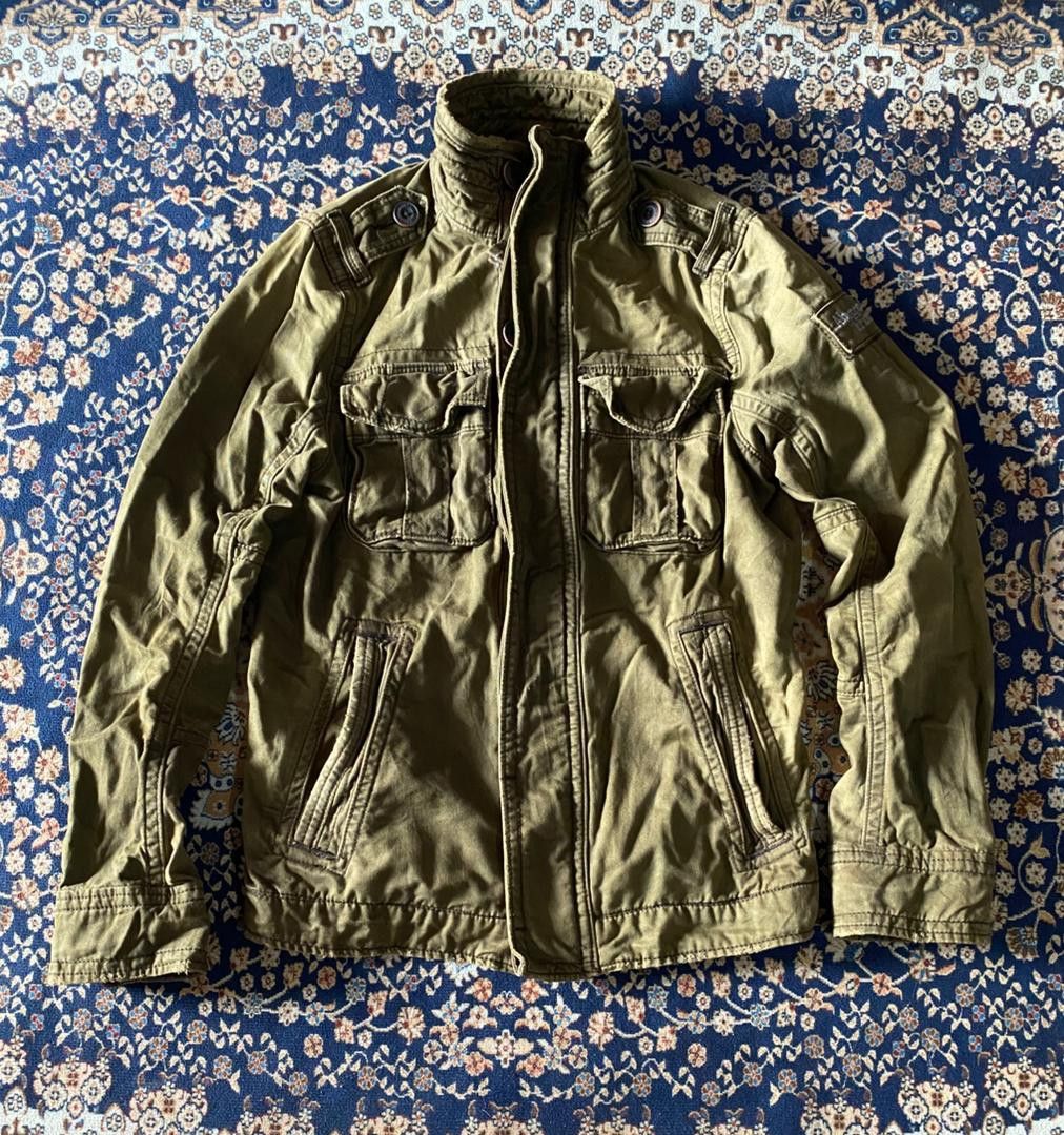 Vintage Abercrombie Fitch Military Jacket Zipper Up Size US S / EU 44-46 / 1 - 1 Thumbnail